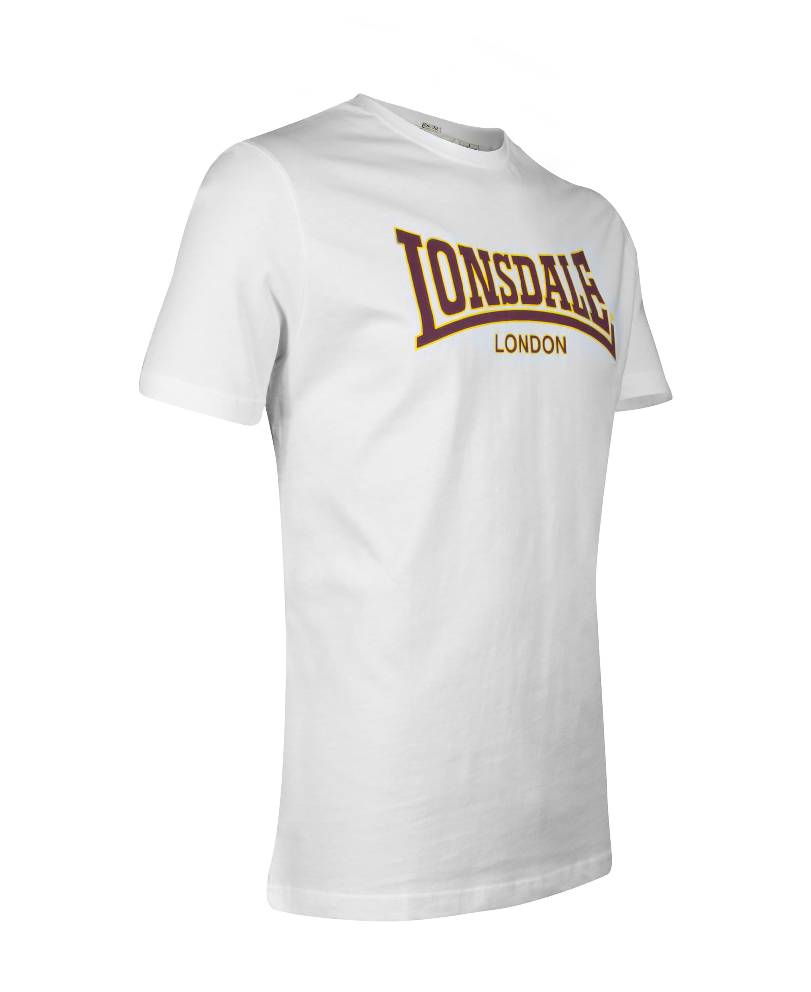 LONSDALE Póló 'Classic'  barna / sárga / fehér akciós termékkép 1