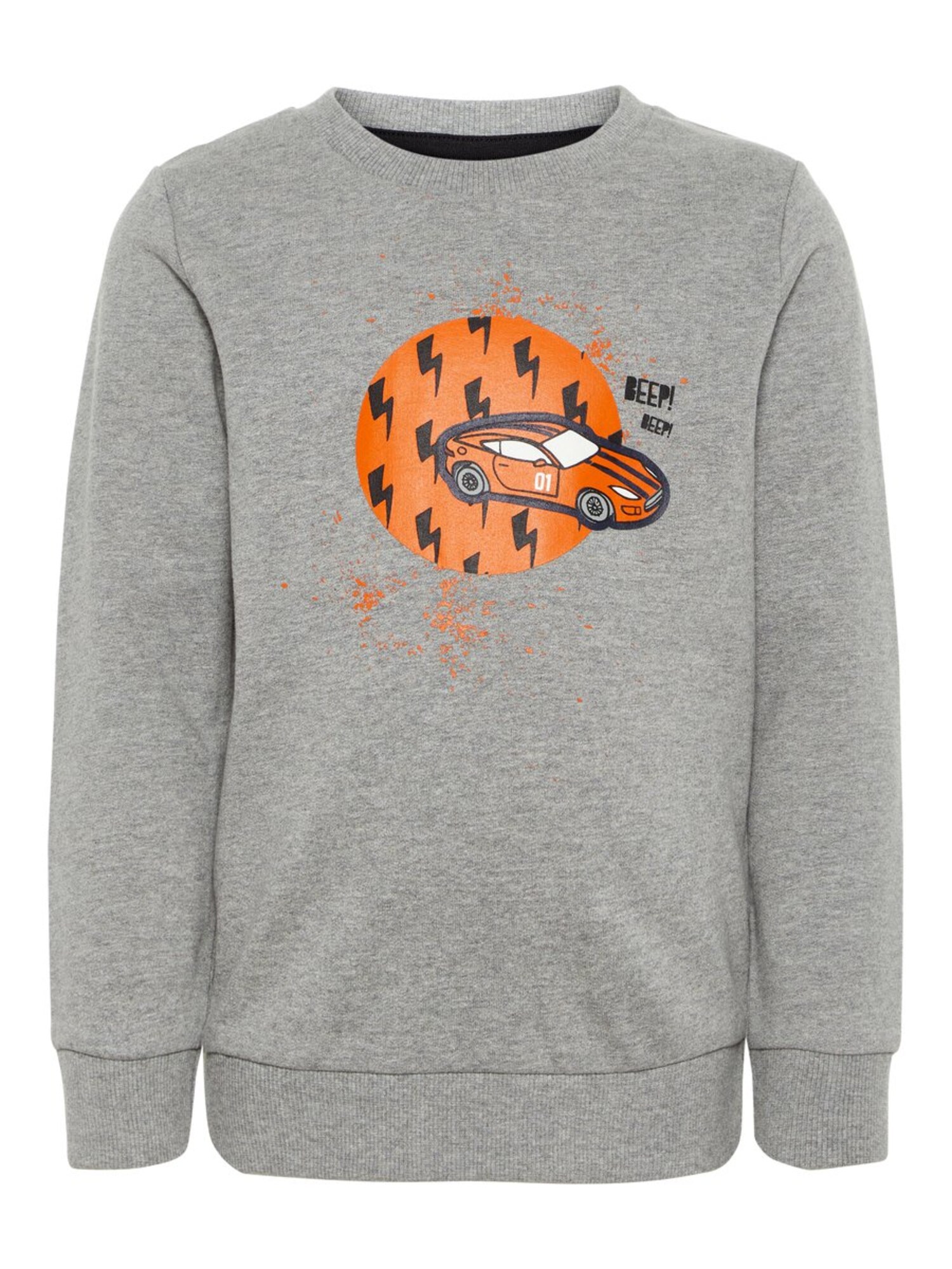 Name It Jongens Sweatshirt Grijs Sinaasappel name it kopen in de aanbieding