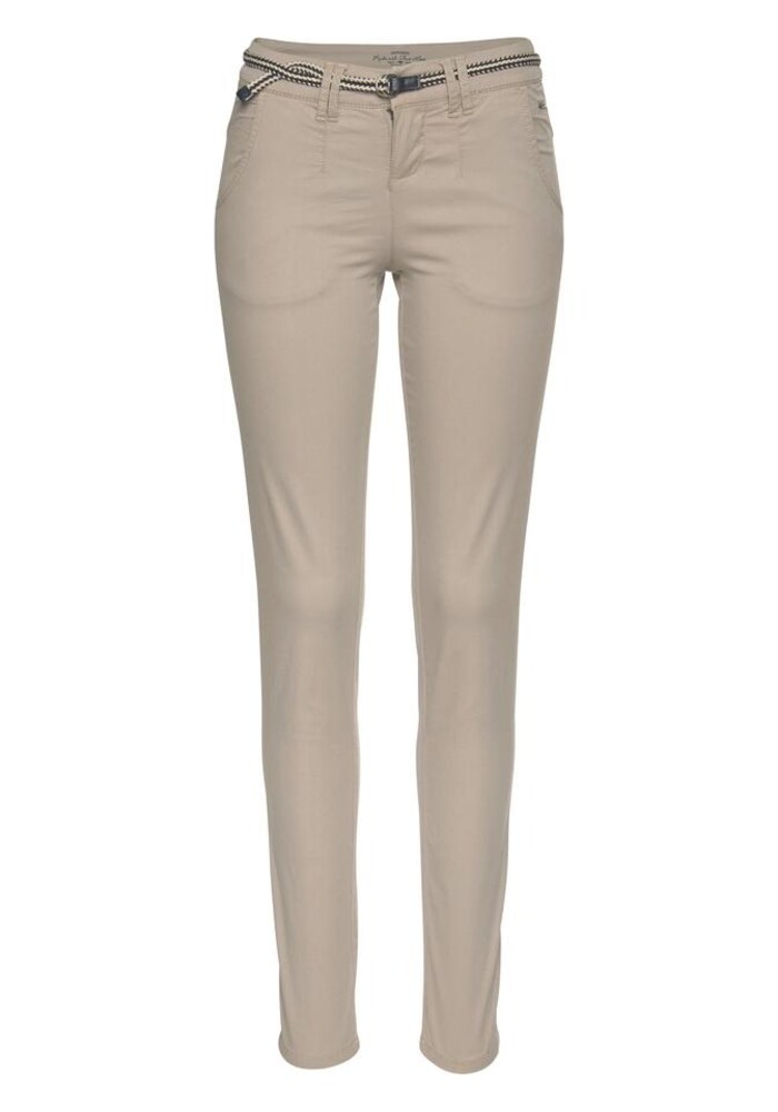 KangaROOS Chinohose mit Bindeband Damen Größe 34 hellbeige