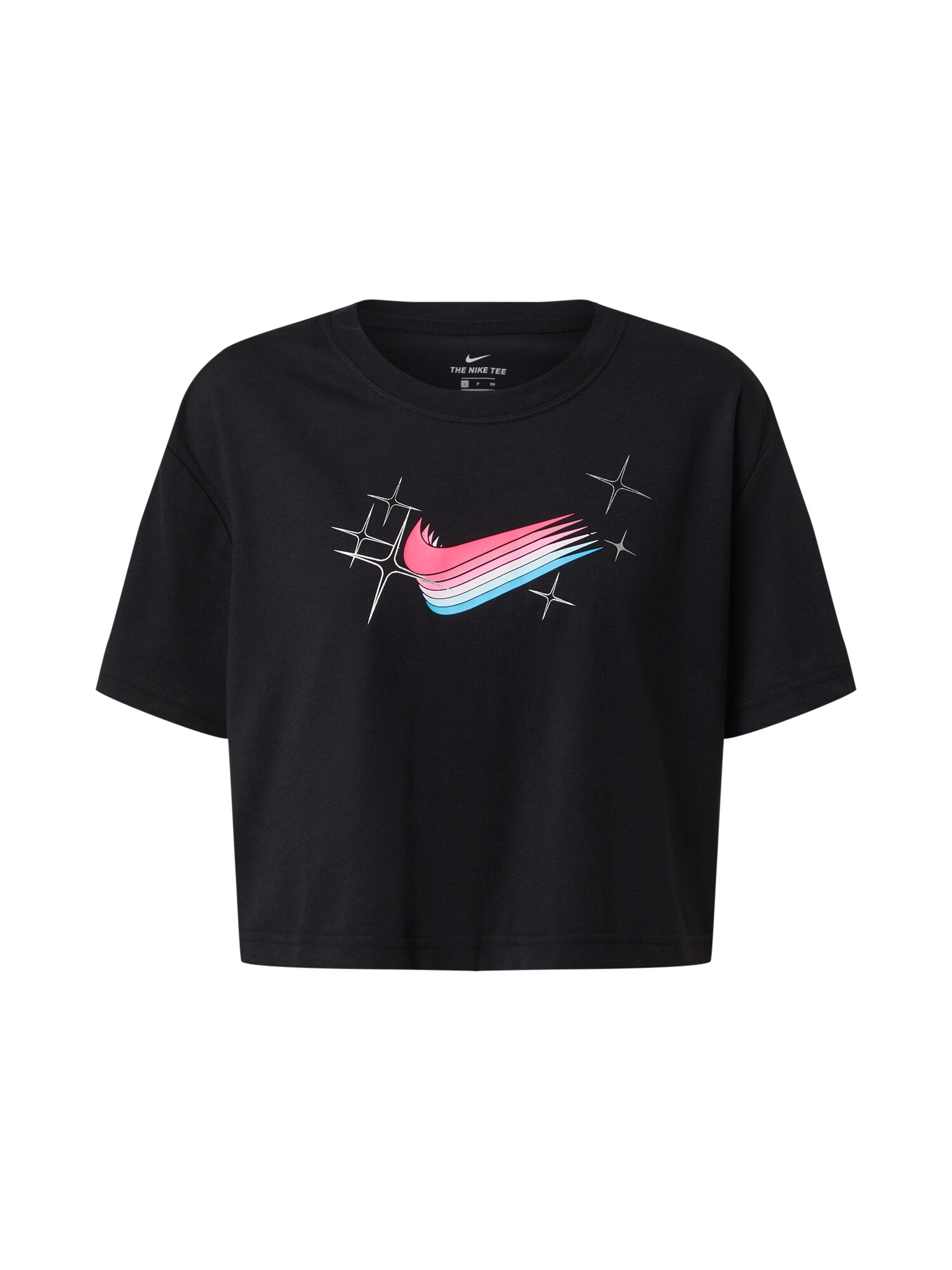NIKE Sportiniai marškinėliai  juoda / rožinė / šviesiai mėlyna / balta