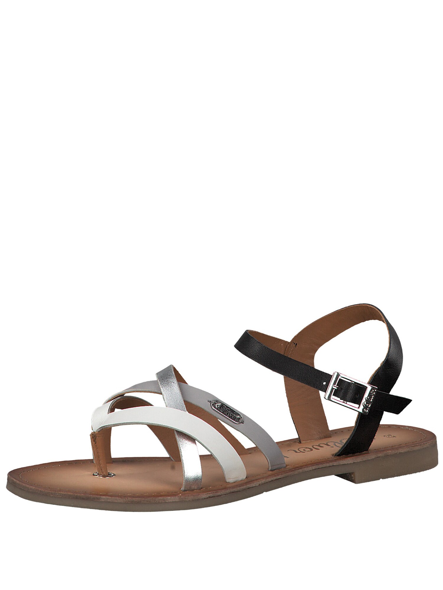 Soliver Red Label Dames Teenslipper Bruin Grijs Zwart Zilver Wit soliver red label kopen in de aanbieding