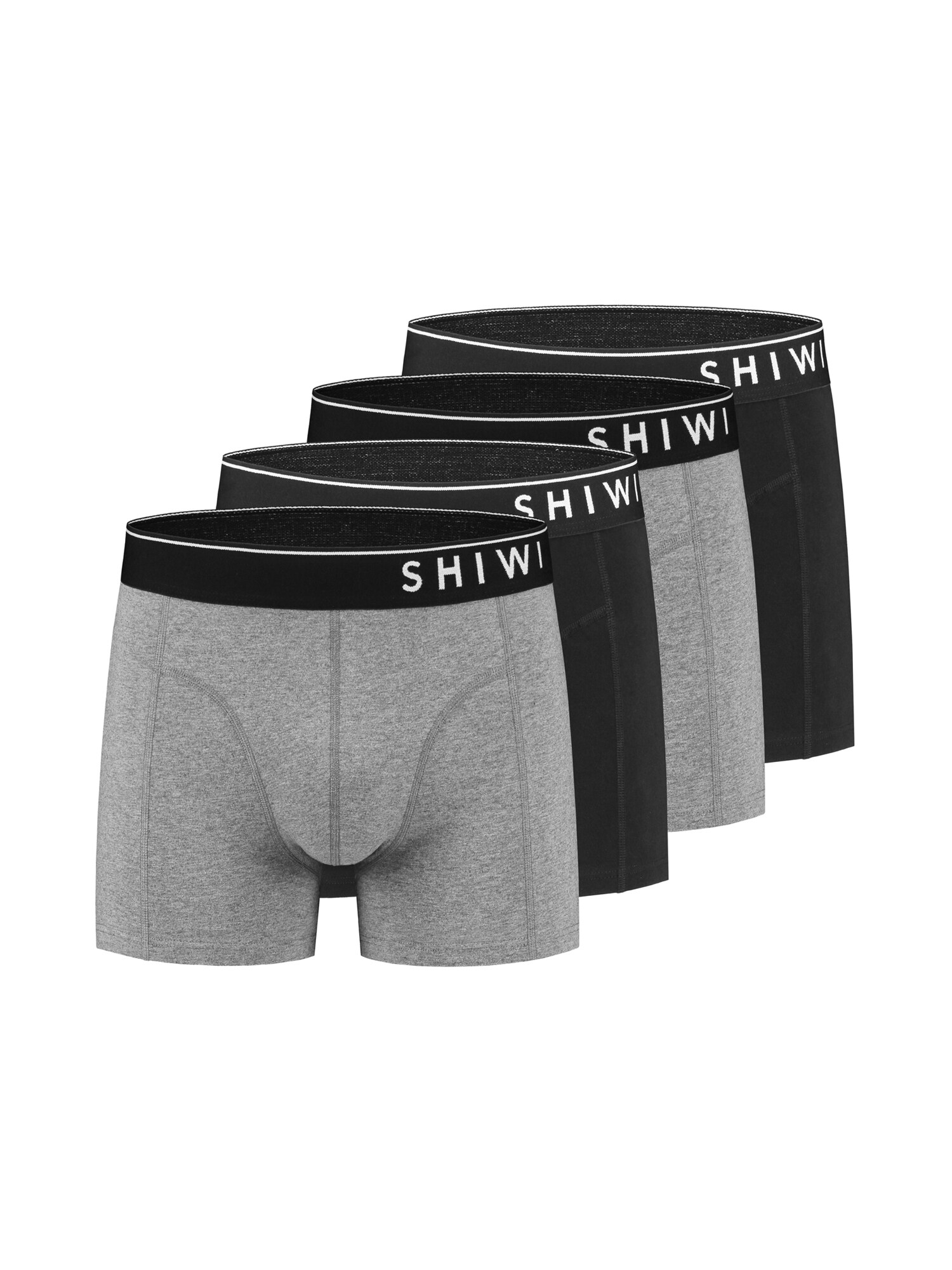 Shiwi Boxer trumpikės 'Mix Solid'  pilka / juoda