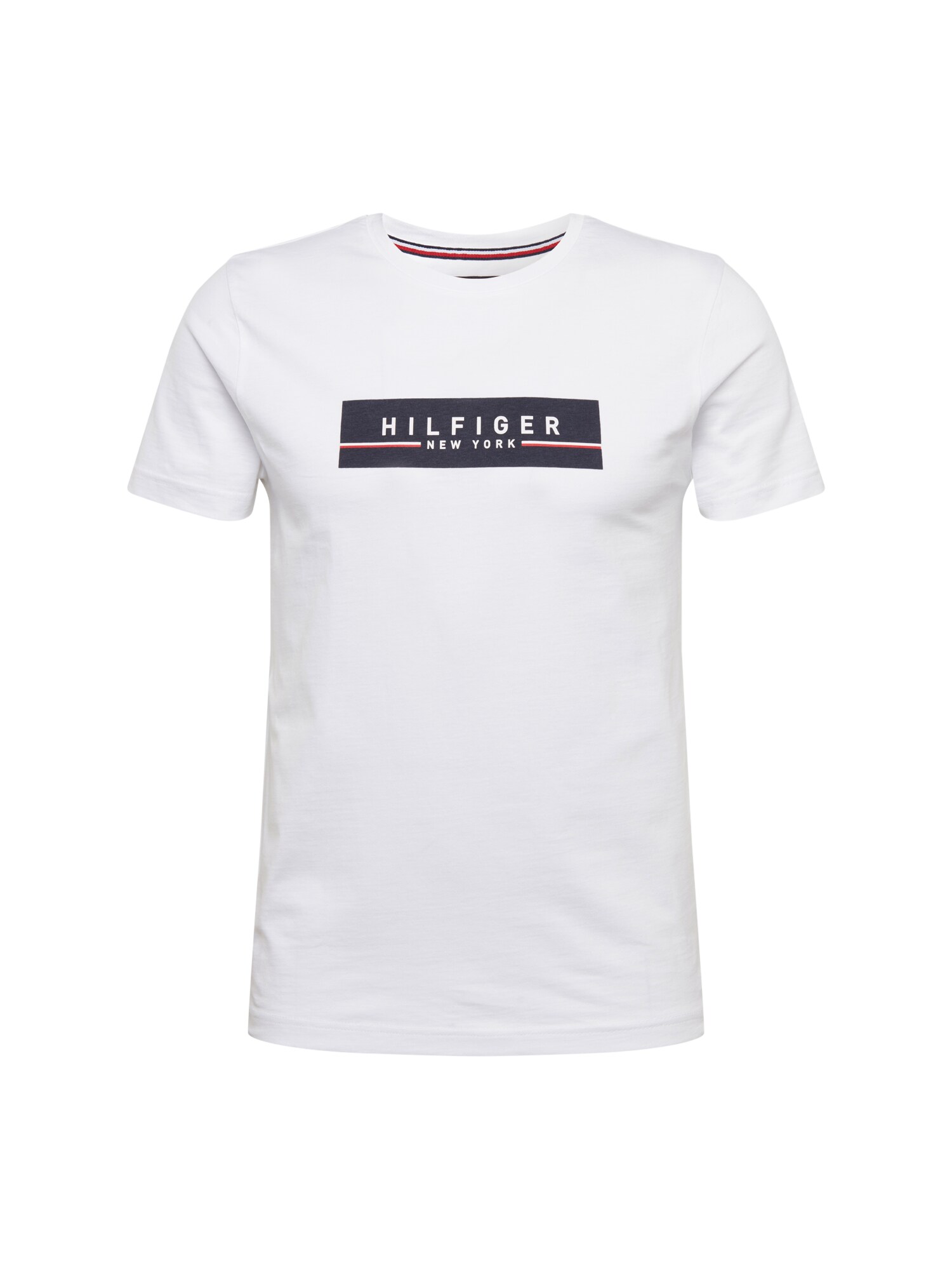 Tommy Hilfiger Heren Shirt Navy Wit tommy hilfiger kopen in de aanbieding