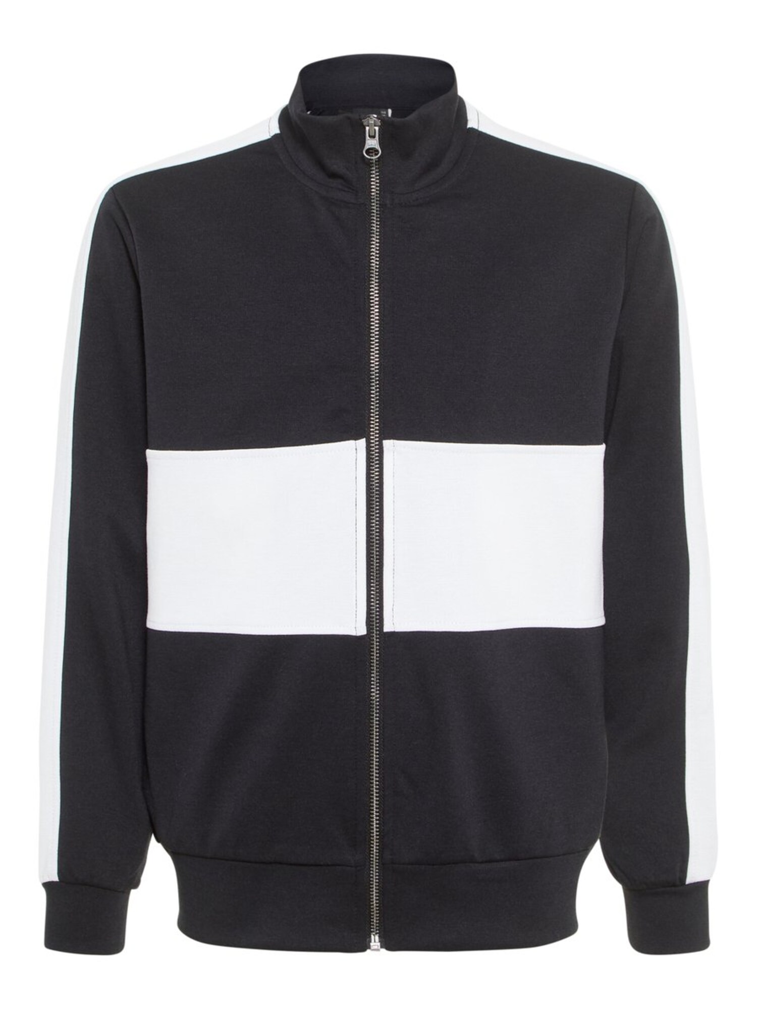 Name It Jongens Sweatvest Zwart Wit name it kopen in de aanbieding