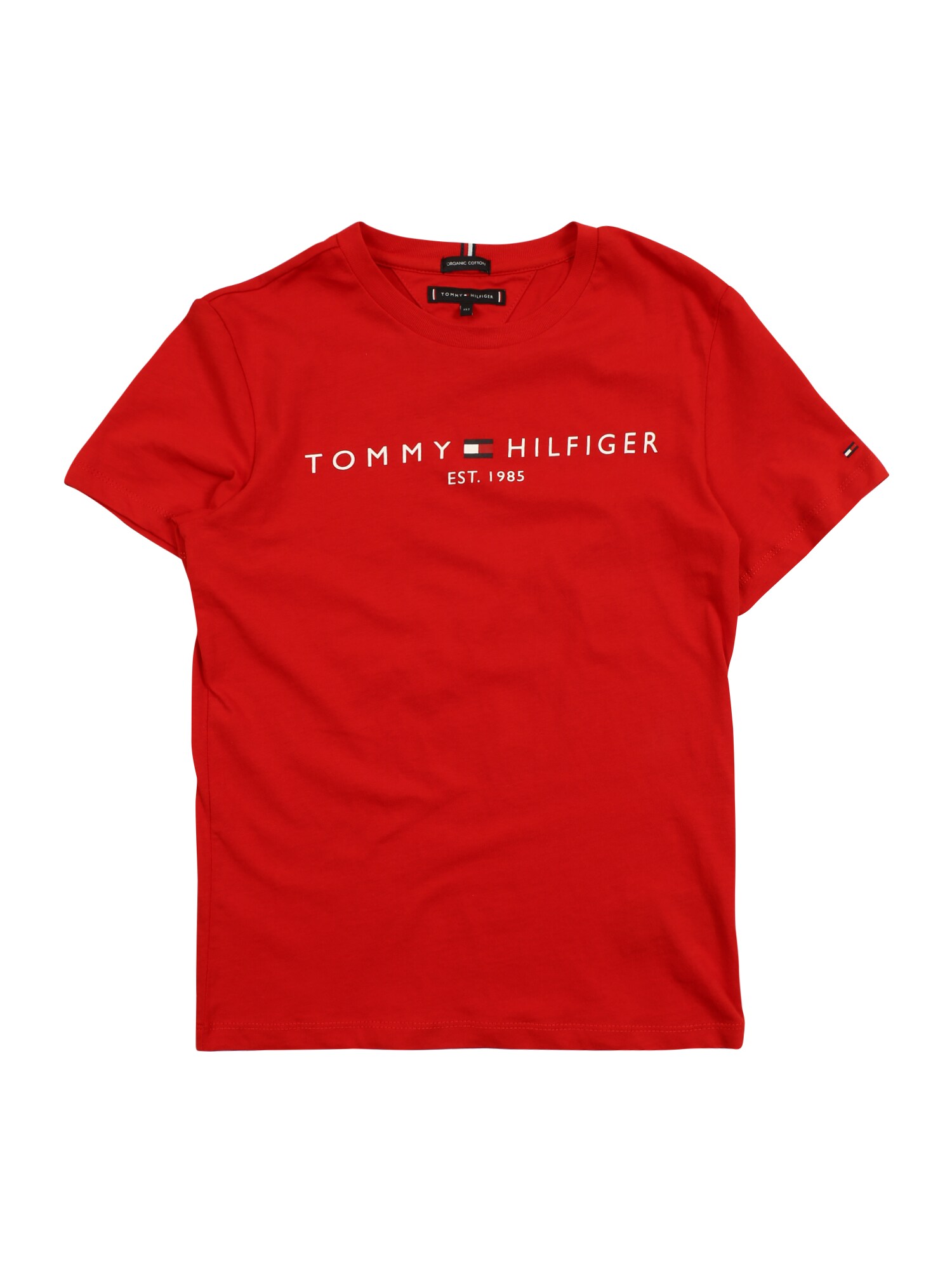 TOMMY HILFIGER Marškinėliai 'ESSENTIAL '  vyšninė spalva
