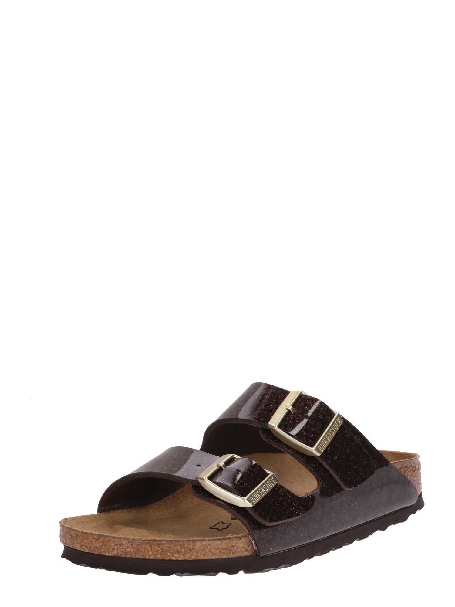 Birkenstock Dames Muiltjes Arizona Donkerbruin Goud birkenstock kopen in de aanbieding