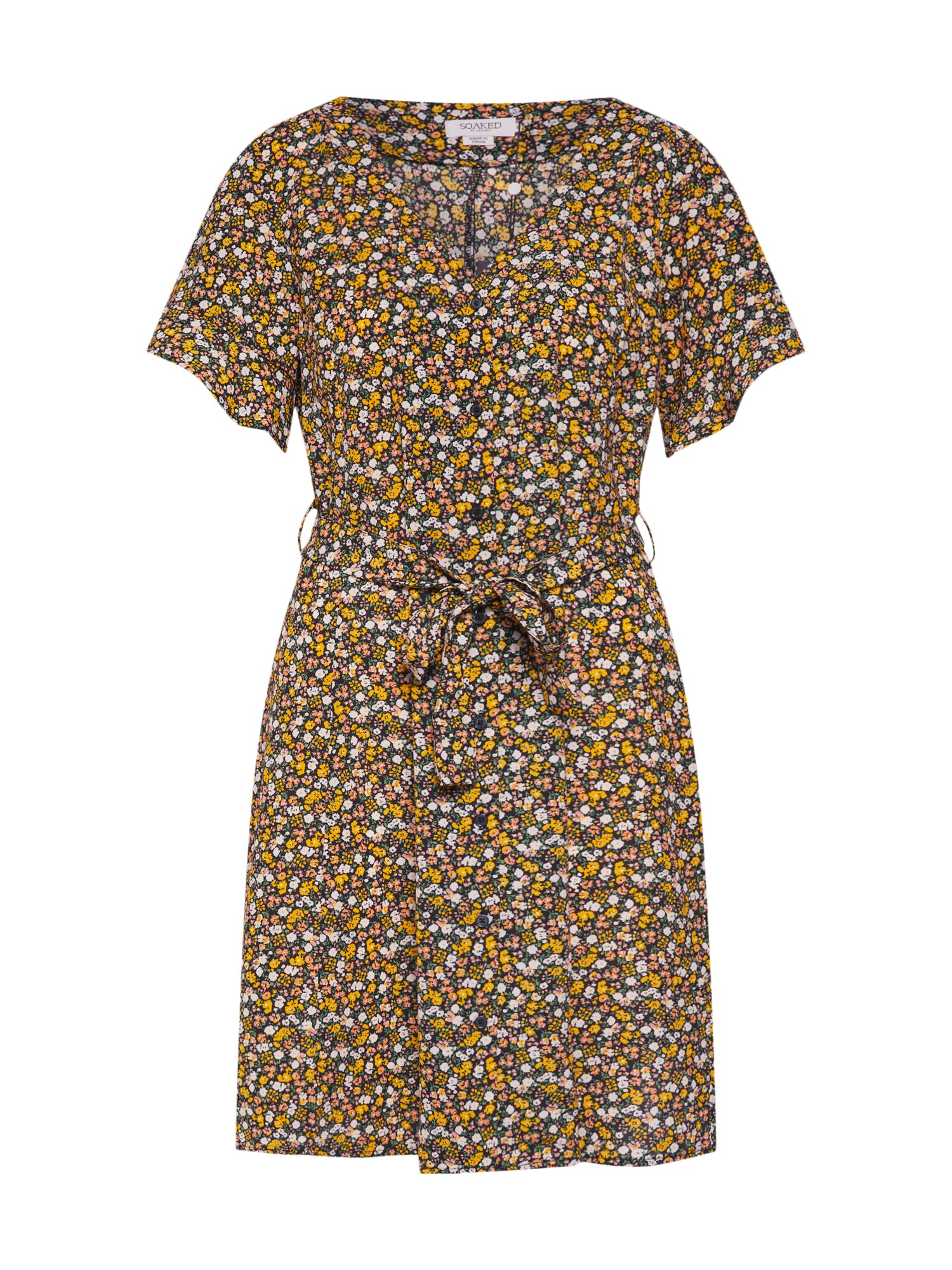 Soaked In Luxury Dames Jurk Ellis Gemengde Kleuren Zwart soaked in luxury kopen in de aanbieding