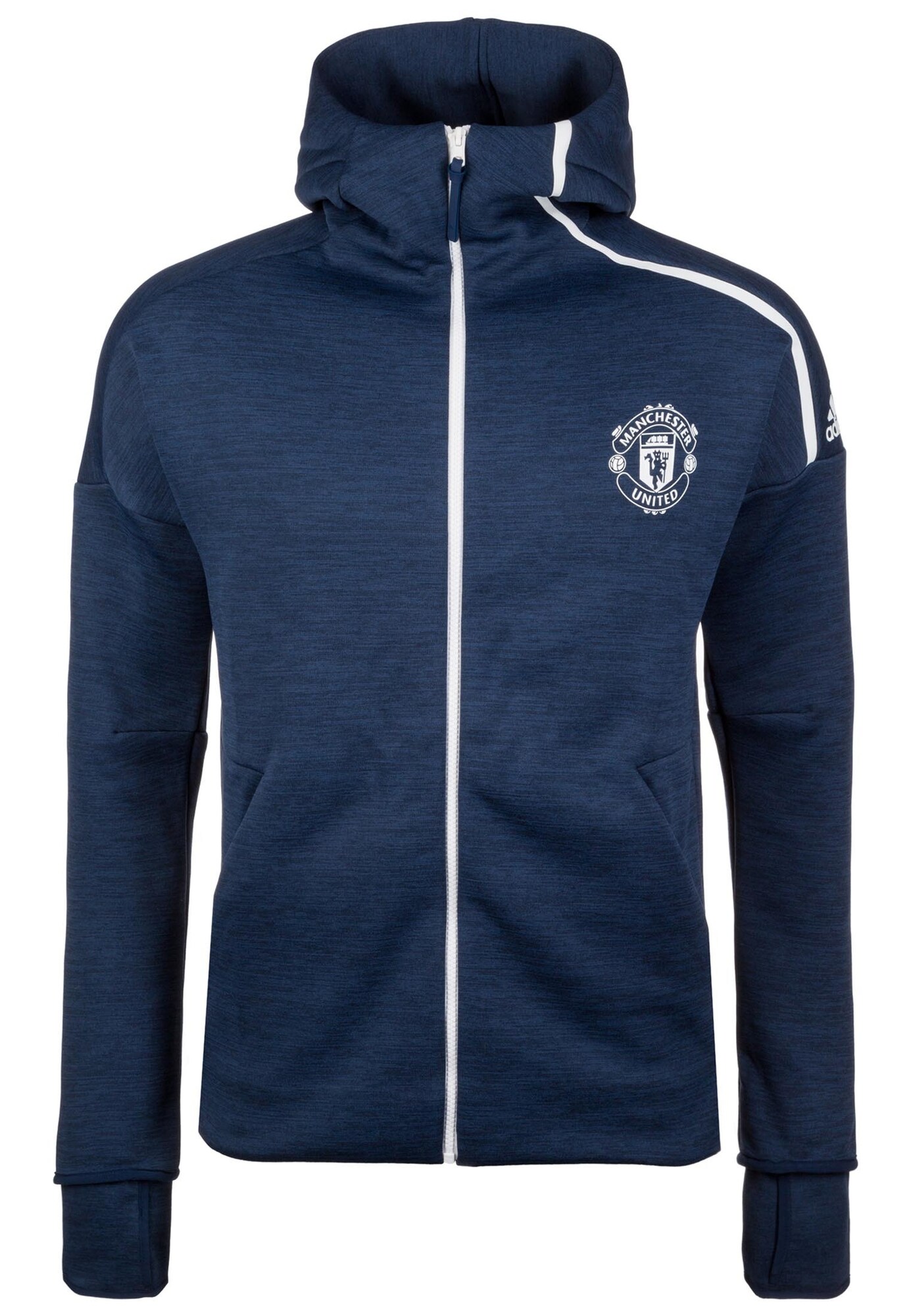 Adidas Performance Heren Sportsweatvest Manchester United Zne Donkerblauw adidas performance kopen in de aanbieding