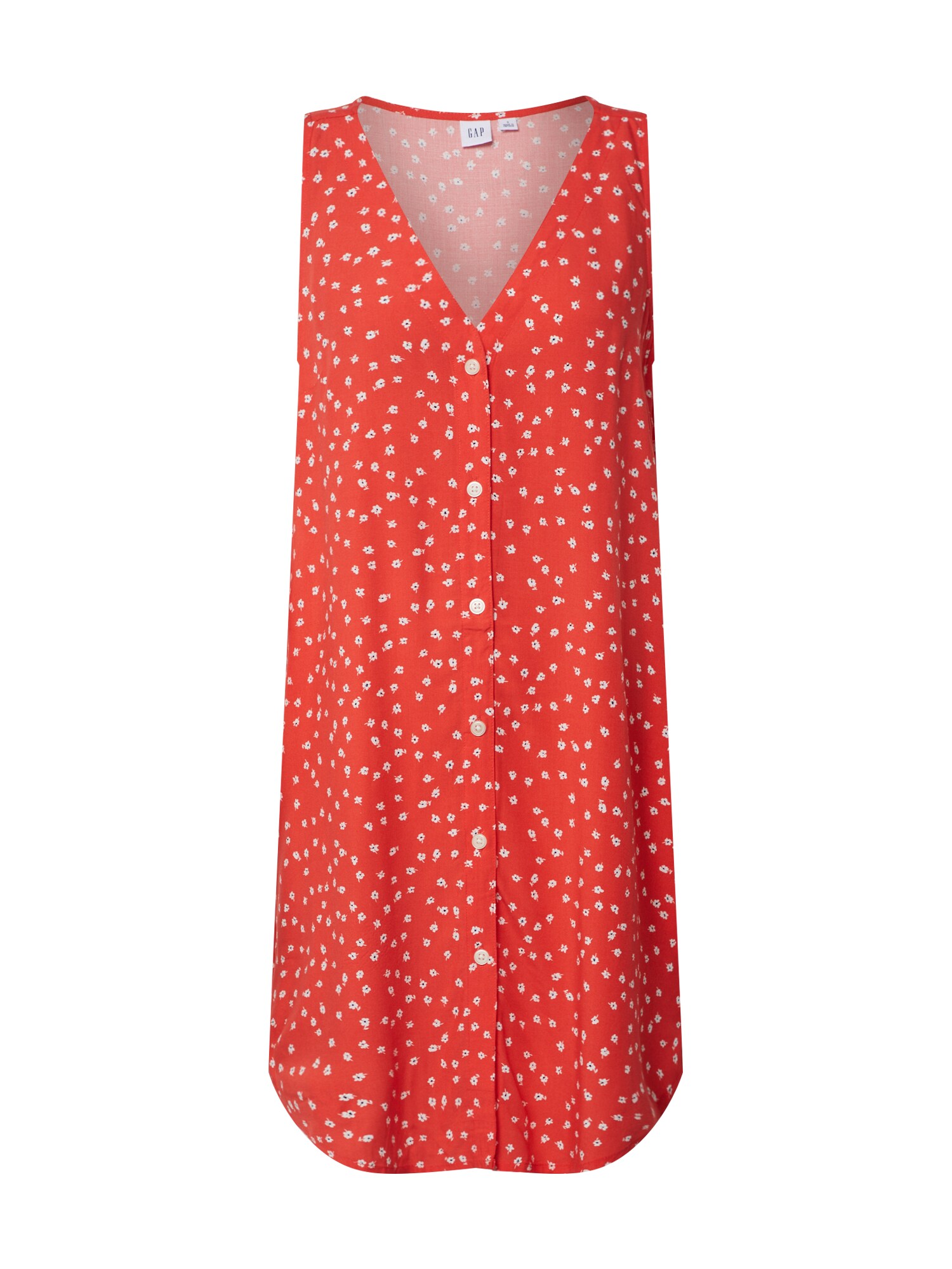 GAP Suknelė 'V-SL BTN SHFT DRESS'  raudona / balta
