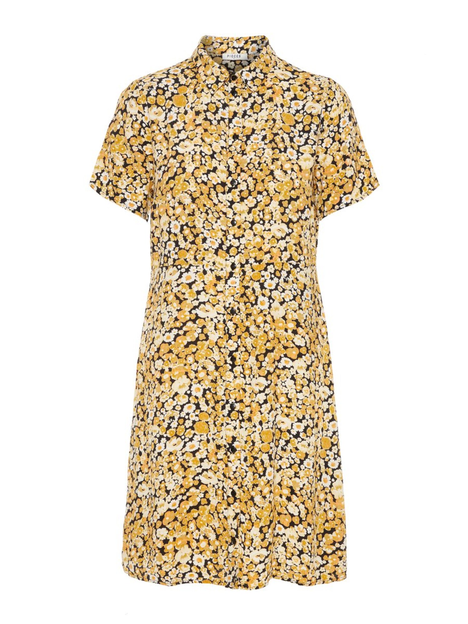 Pieces Dames Blousejurk Geel pieces kopen in de aanbieding