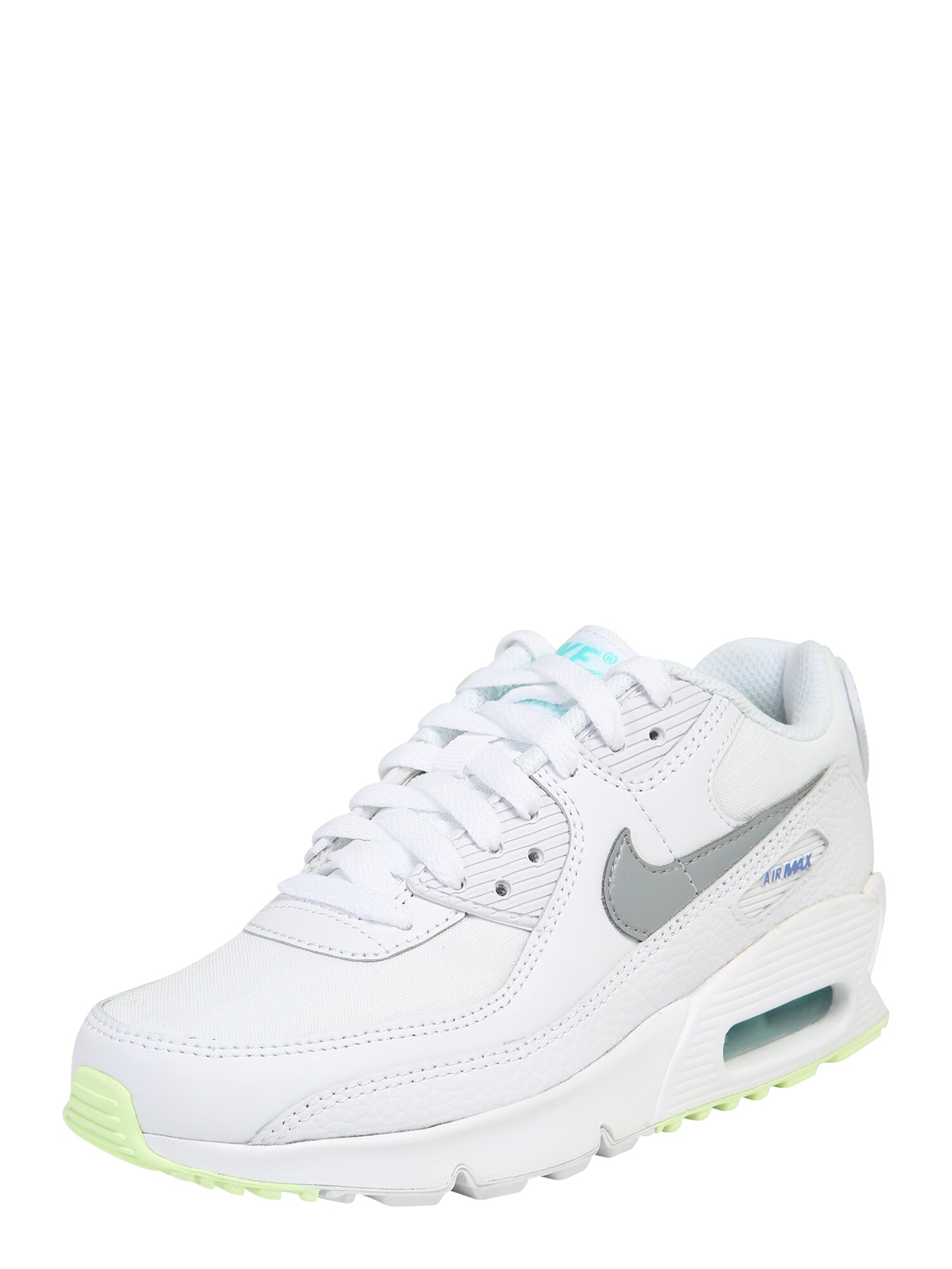 Nike Sportswear Sportbačiai 'Air Max 90'  balta / margai pilka / turkio spalva / tamsiai mėlyna