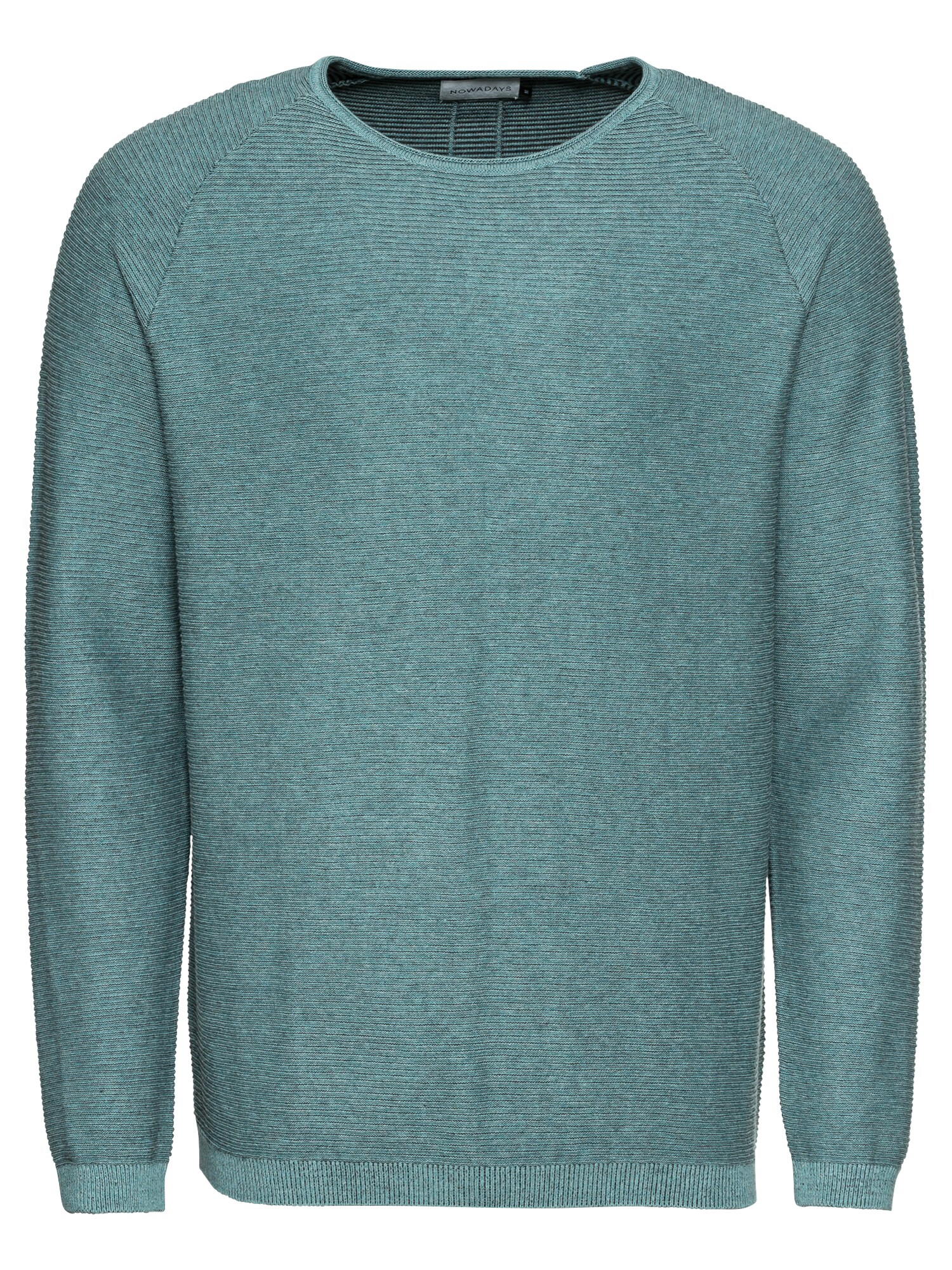 Nowadays Heren Trui Ottoman Crew Neck Smoky Blue nowadays kopen in de aanbieding