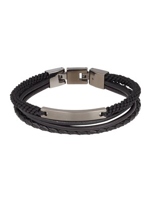 FOSSIL Pulsera  negro / plata