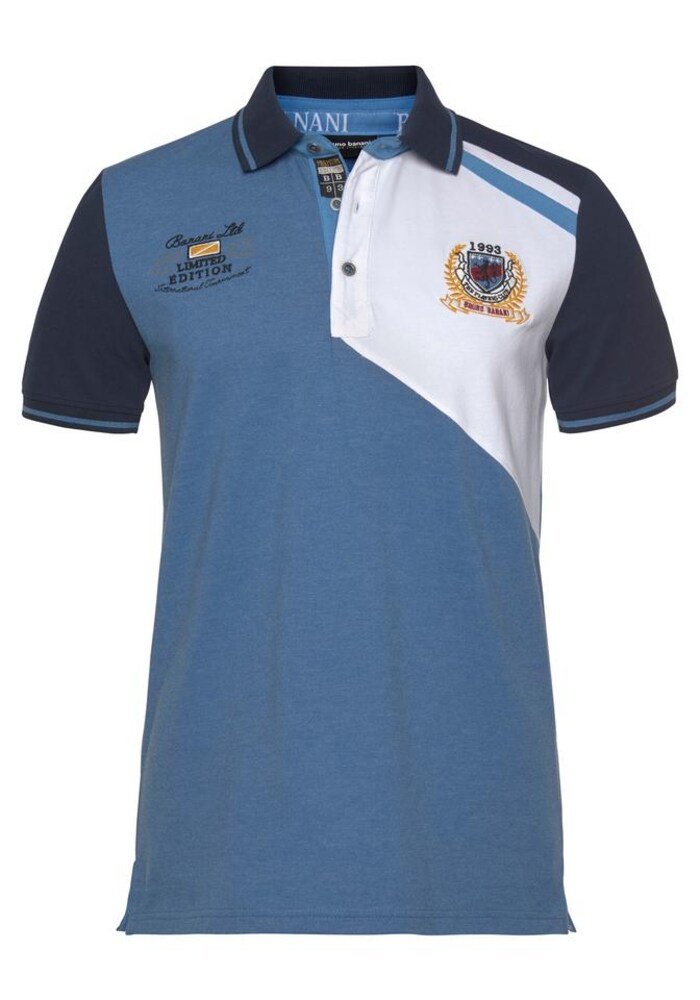 Bruno Banani Poloshirt Herren Größe XXL hellblau / dunkelblau / weiß