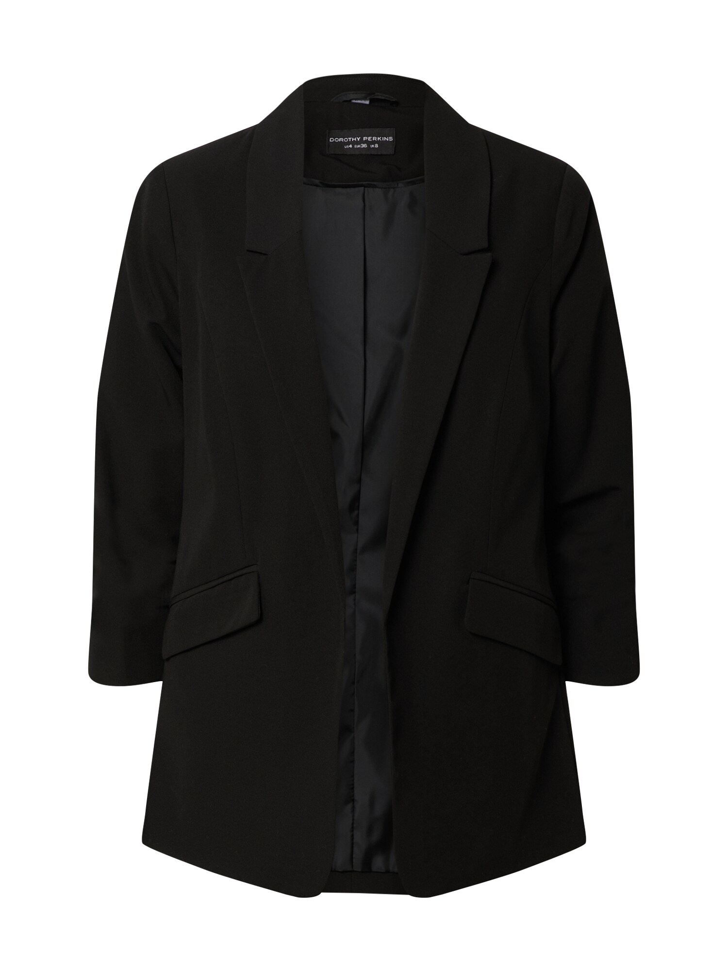 Dorothy Perkins Blazer švarkas 'BLACK RUCHED JACKET'  juoda