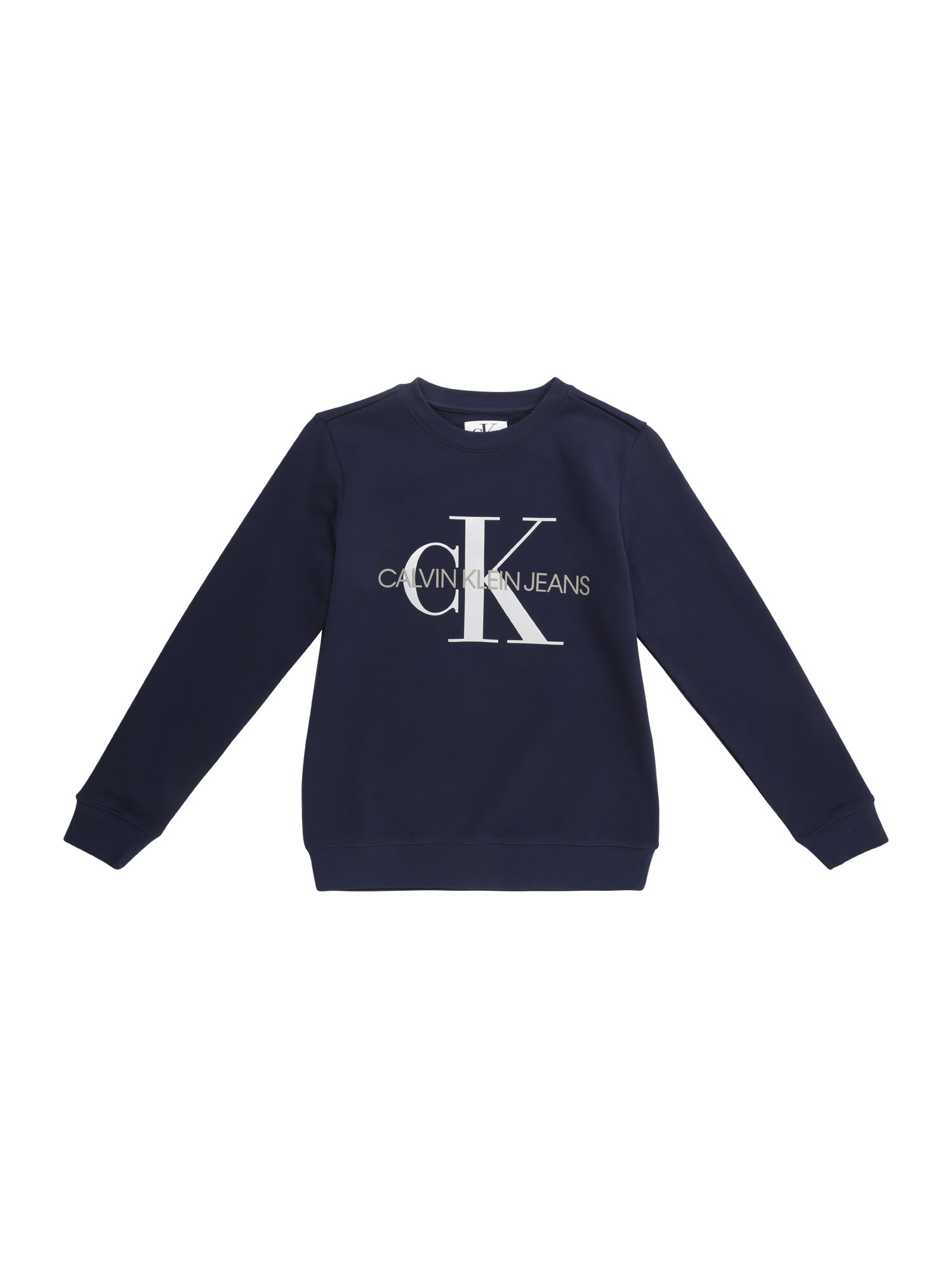 Calvin Klein Jeans Megztinis be užsegimo  balta / tamsiai mėlyna