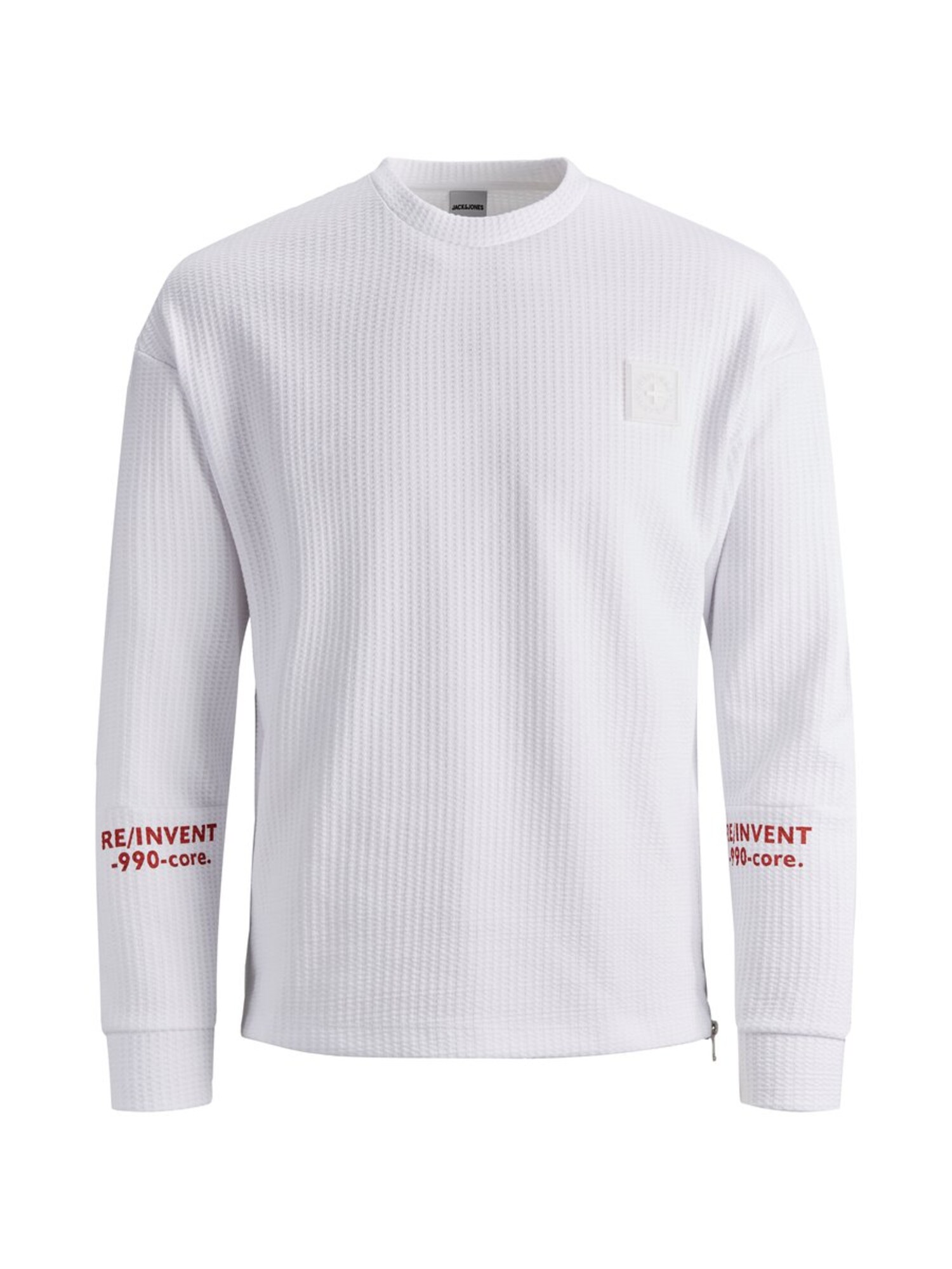Jack And Jones Heren Sweatshirt Vuurrood Wit jack and jones kopen in de aanbieding