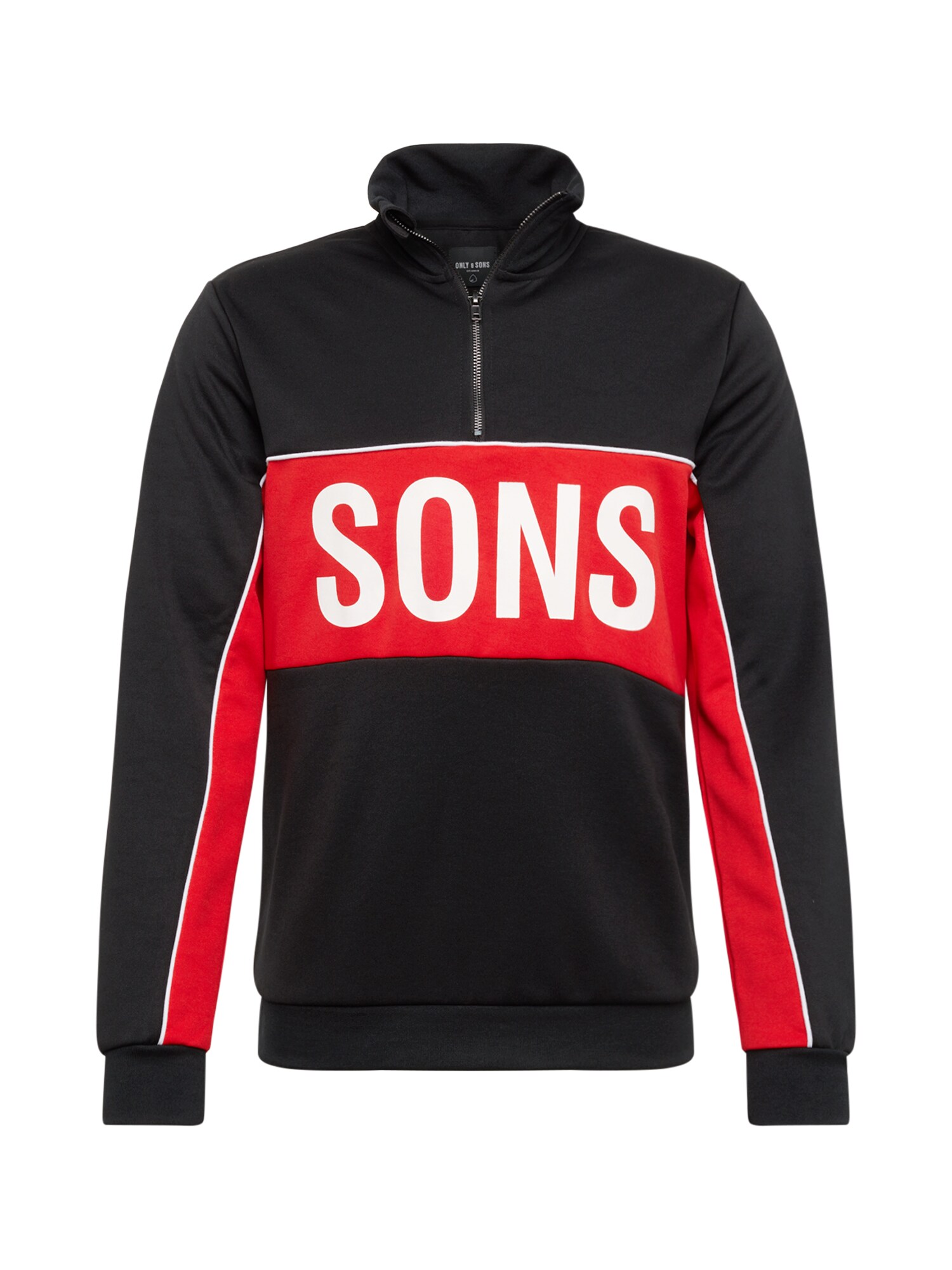 Only & Sons Sweatshirt rot / schwarz