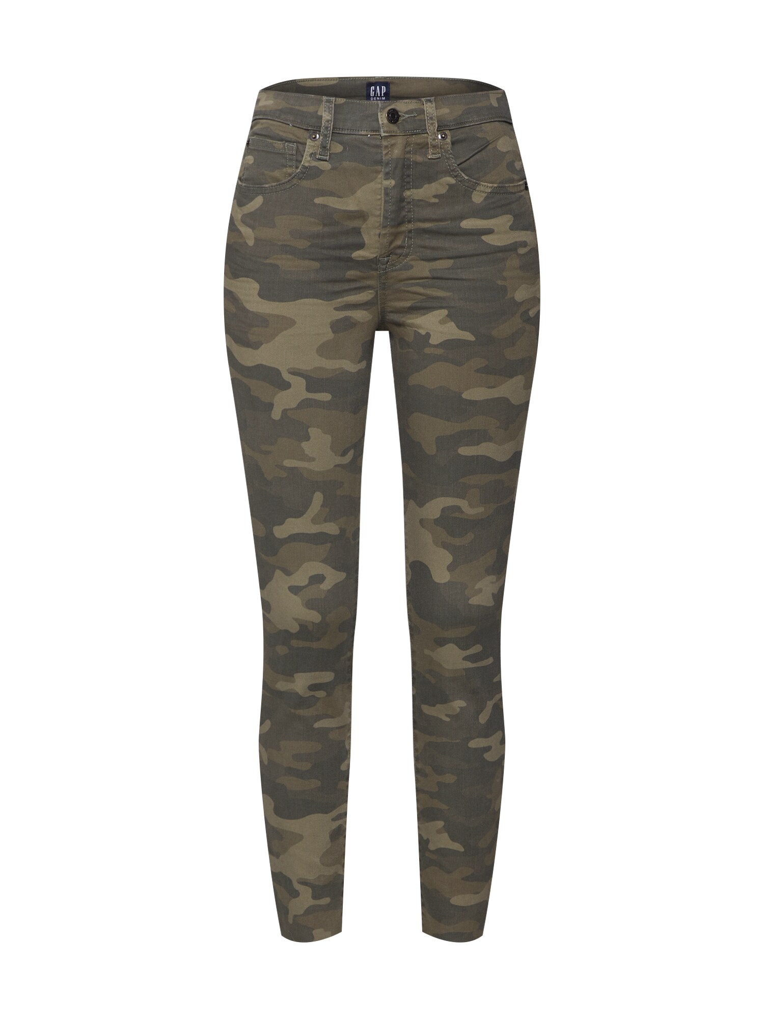 Gap Dames Jeans Camo Groen Kaki gap kopen in de aanbieding