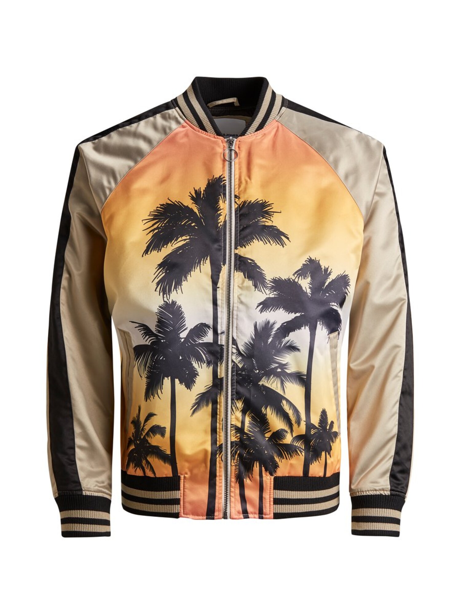 Jack And Jones Heren Tussenjas Donkerbeige Sinaasappel Zwart jack and jones kopen in de aanbieding