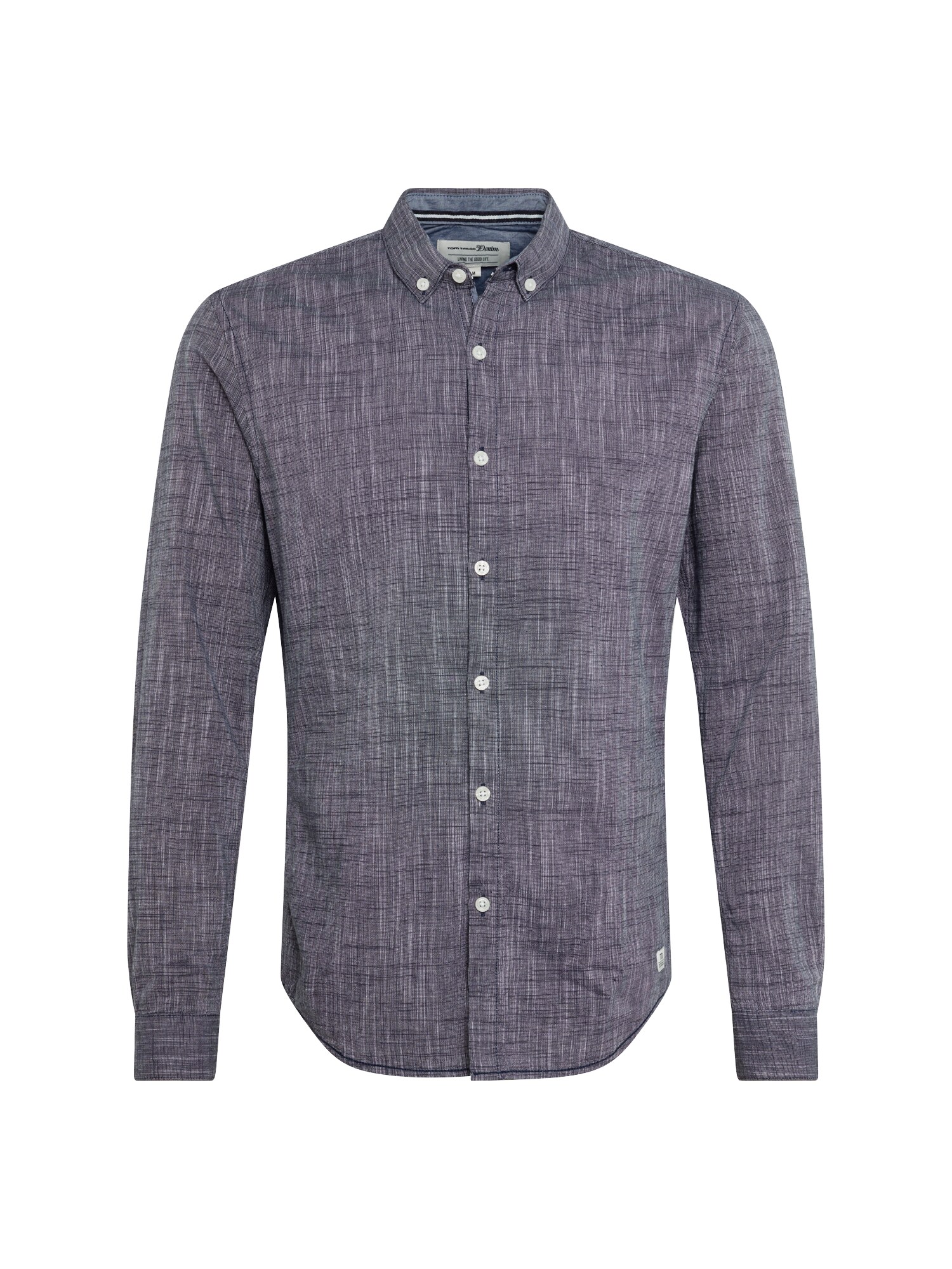 Tom Tailor Denim Heren Overhemd Donkerblauw tom tailor denim kopen in de aanbieding