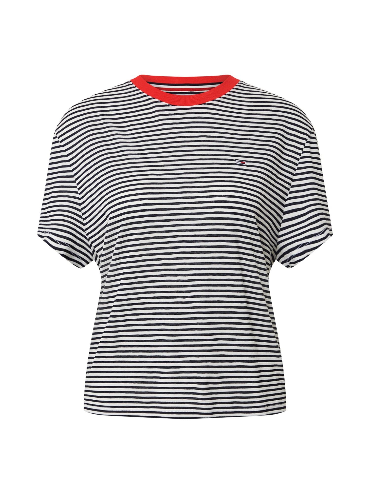 Tommy Jeans Marškinėliai  balta / nakties mėlyna