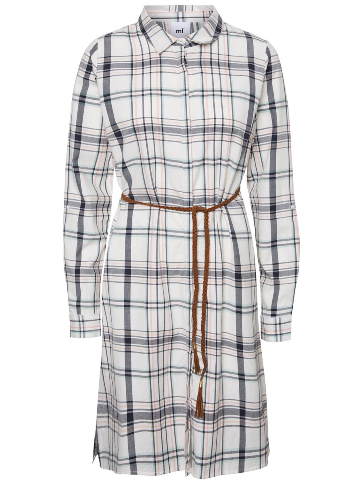 Mamalicious Dames Blousejurk Nachtblauw Lichtblauw Pastelroze Wit Gemeleerd mamalicious kopen in de aanbieding