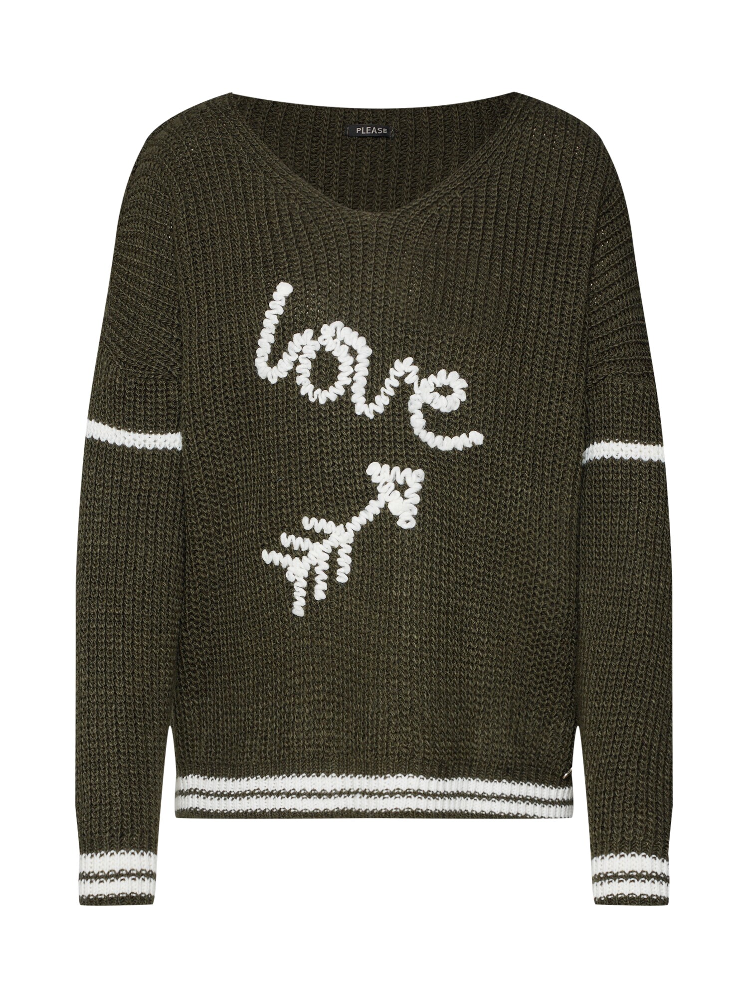 Please Dames Trui Kaki Wit please kopen in de aanbieding