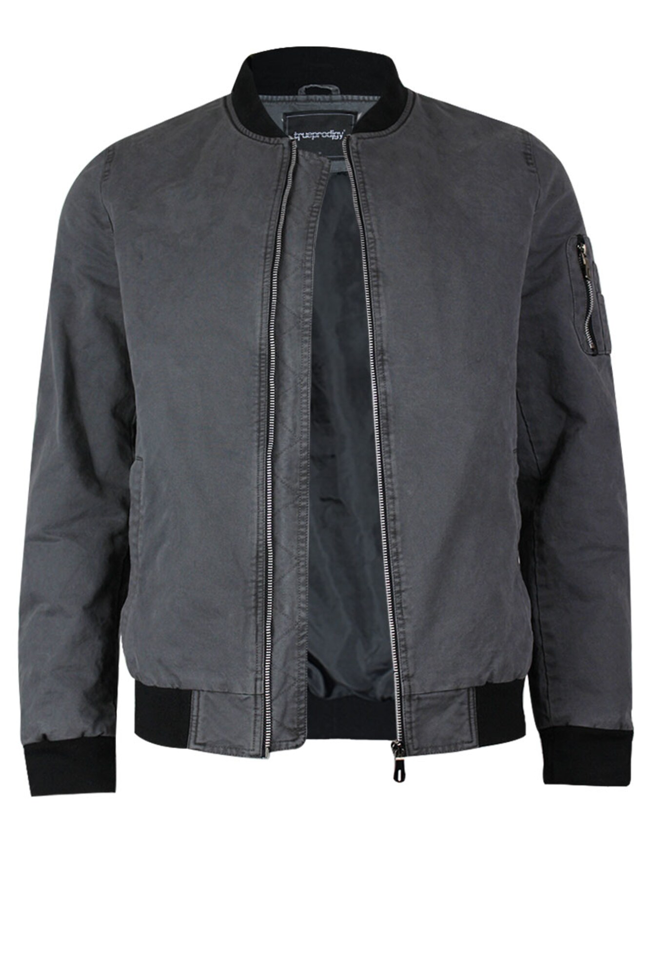 Trueprodigy Heren Tussenjas Vince Rookgrijs Zwart trueprodigy kopen in de aanbieding