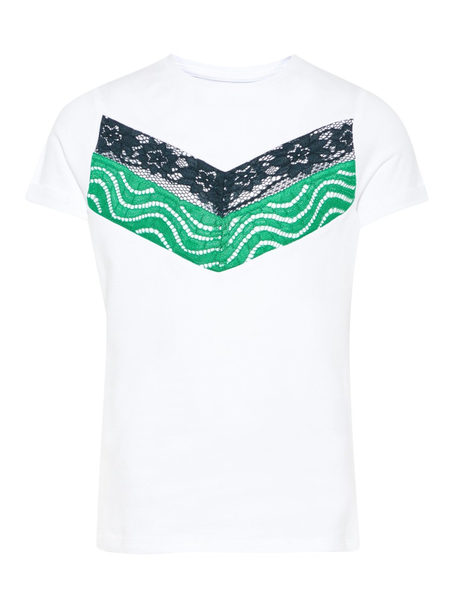 Name It Meisjes Shirt Donkerblauw Groen Wit name it kopen in de aanbieding