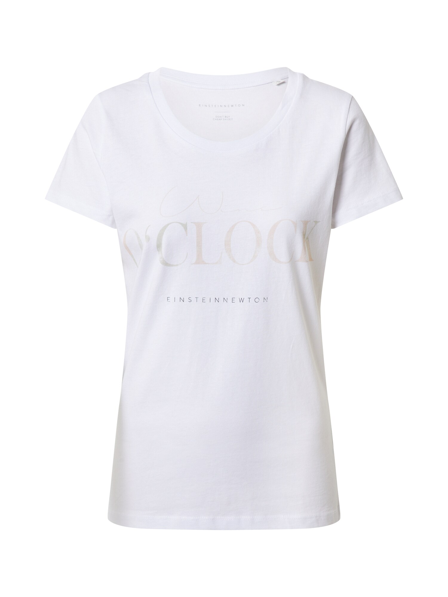 EINSTEIN & NEWTON Marškinėliai 'Wine o'clock'  mišrios spalvos / balta / rožinė