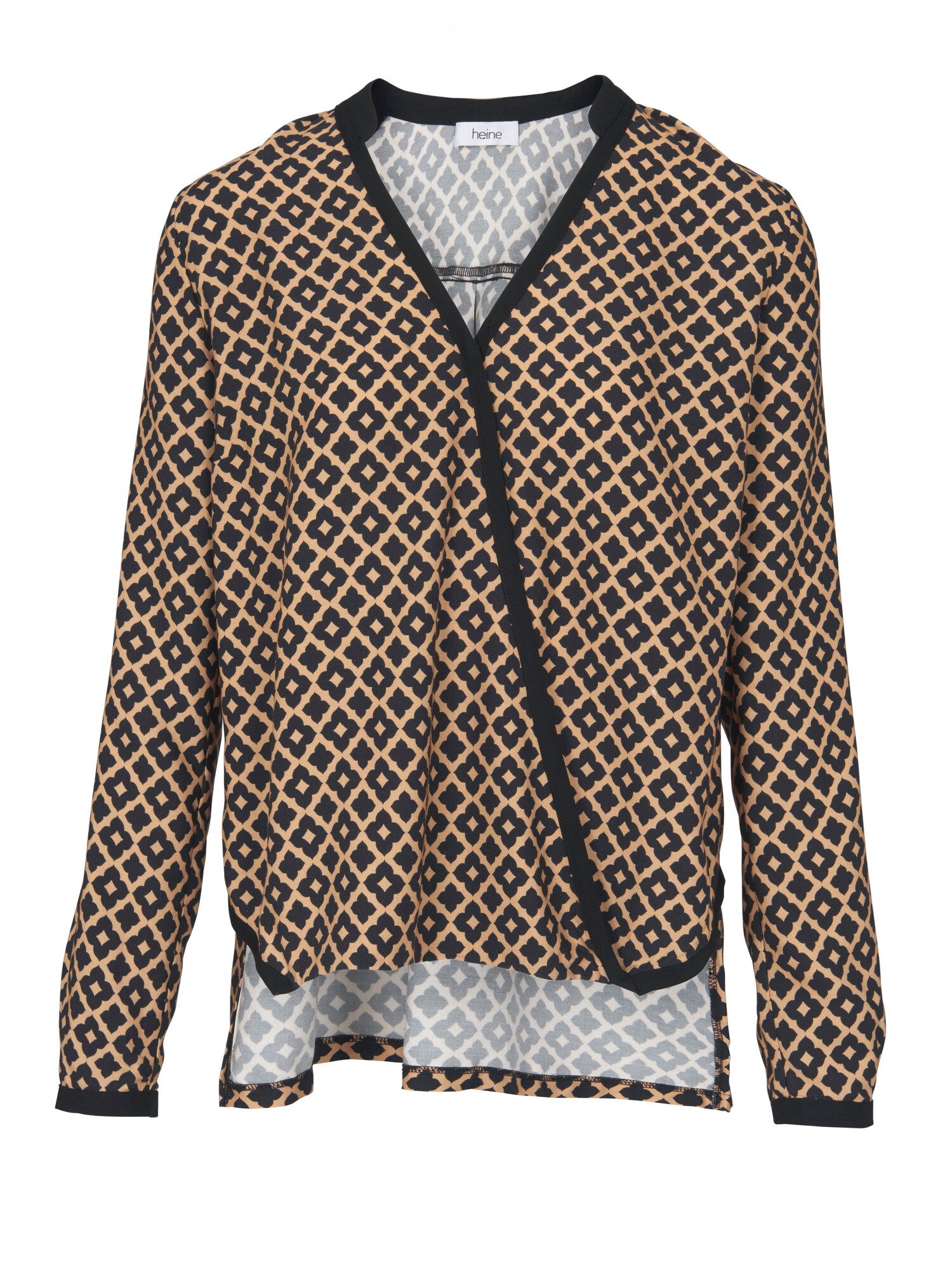 Heine Dames Blouse Camel Zwart heine kopen in de aanbieding