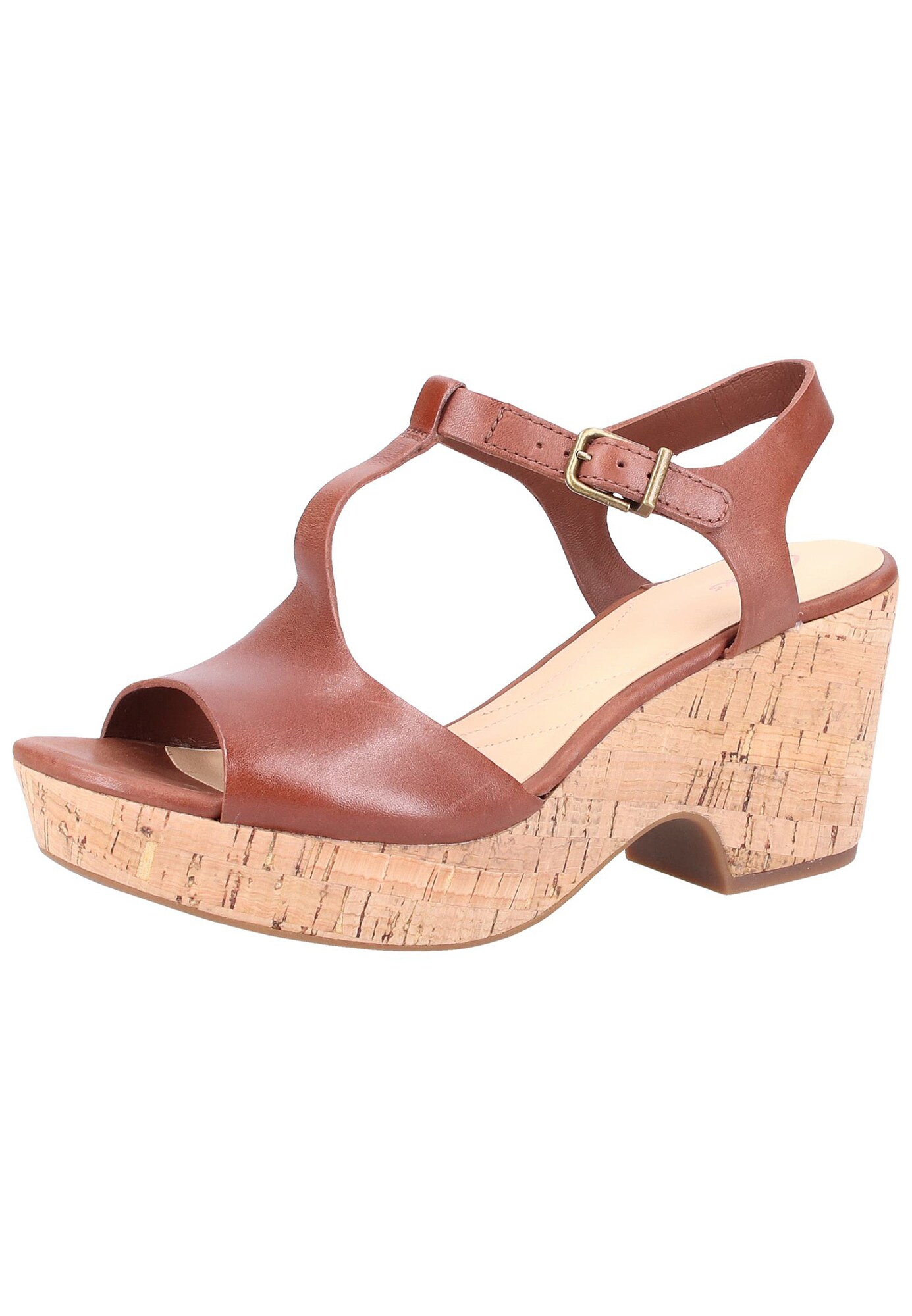 Clarks Dames Sandalen Met Riem Bruin clarks kopen in de aanbieding