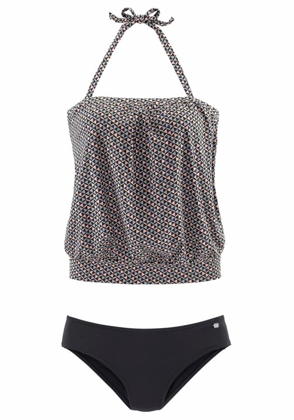 Tankini marinblå / opal / rosa