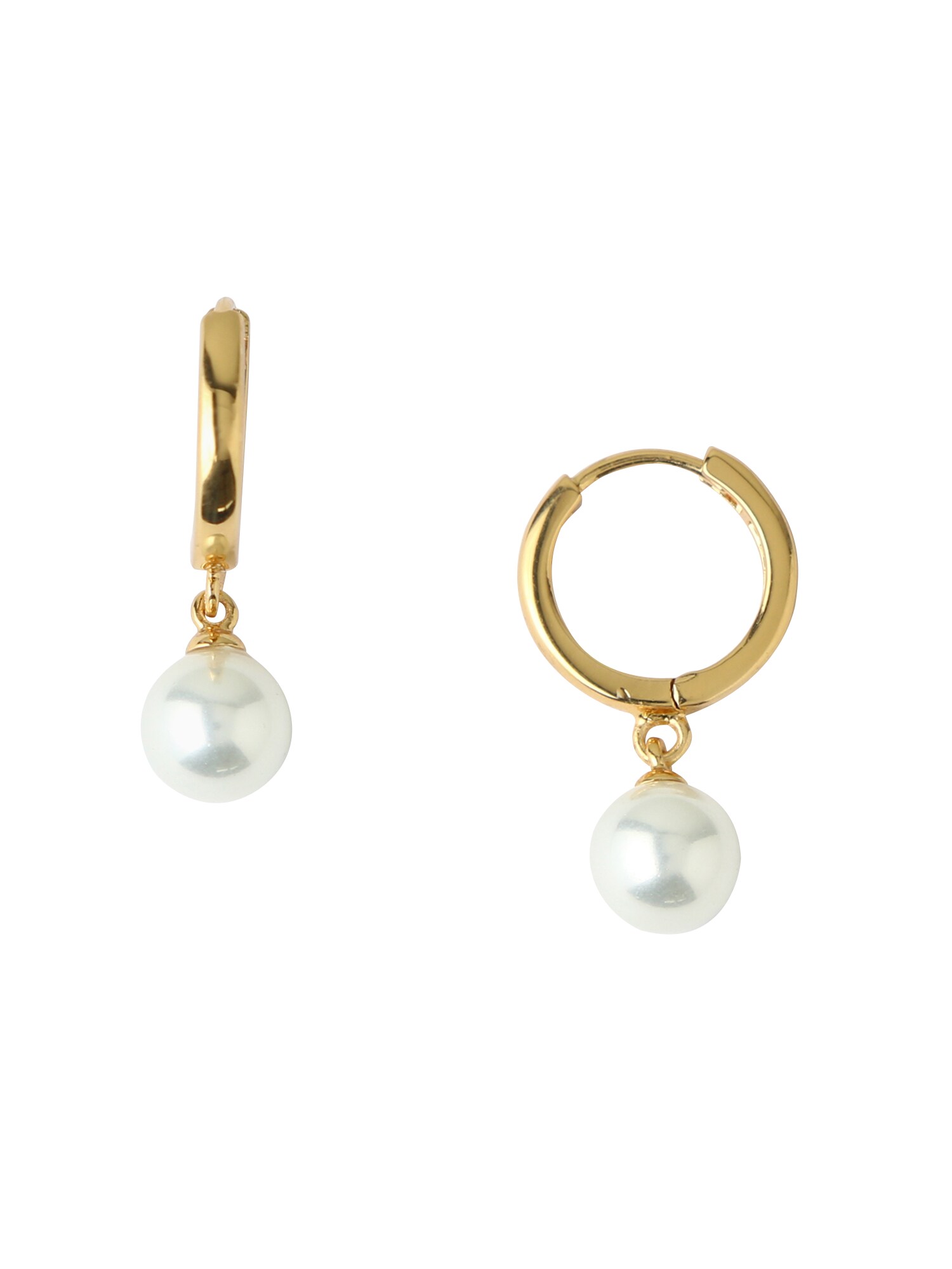 Orelia Auskarai 'PEARL DROPS HUGGIE'  auksas