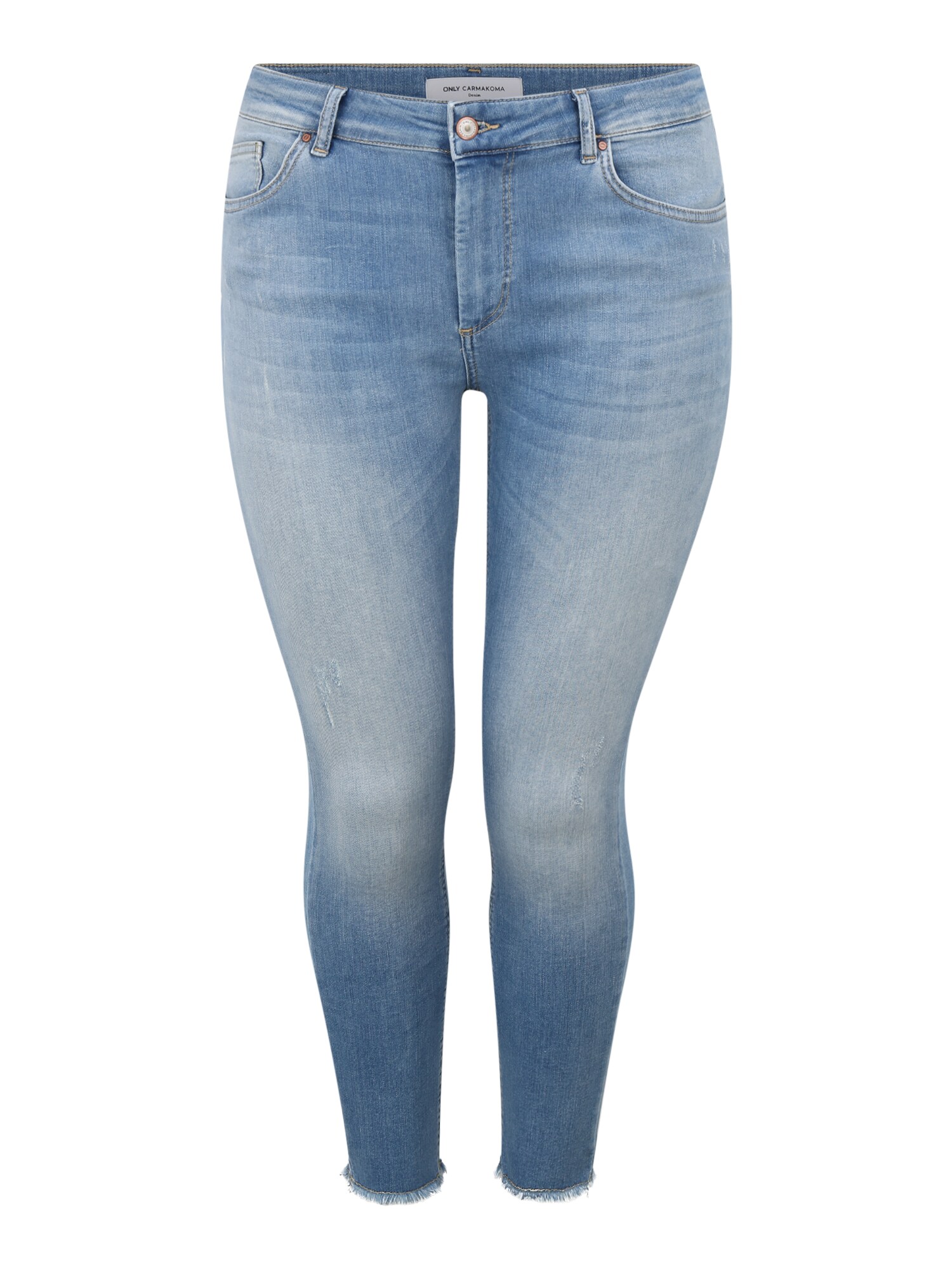 ONLY Carmakoma Calças de ganga 'CARWILLY REG ANK SK JEANS REA1467'  azul denim