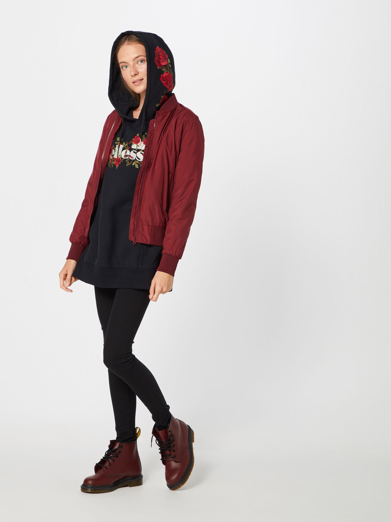 Urban Classics Prechodná bunda burgundská (obrázok 4)