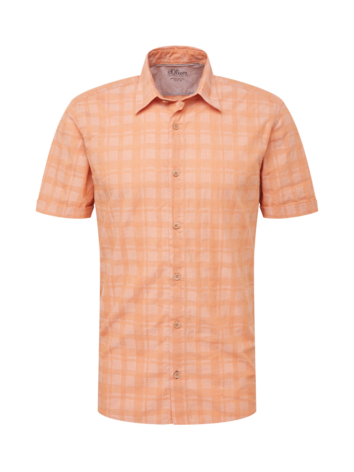 Soliver Red Label Heren Overhemd Sinaasappel soliver red label kopen in de aanbieding