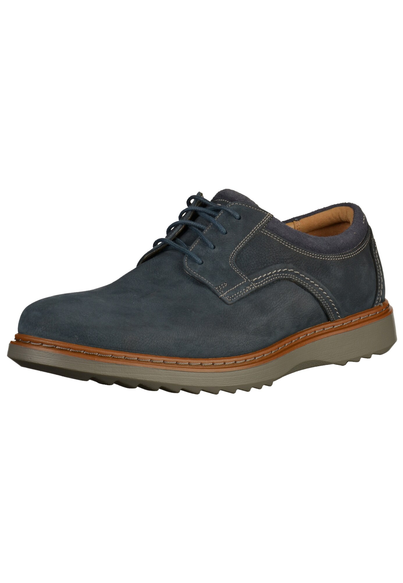 Clarks Heren Veterschoen Brons Grey Denim Petrol clarks kopen in de aanbieding