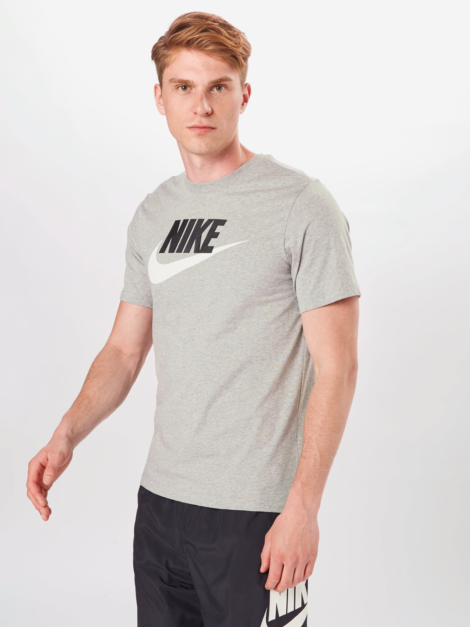 Nike Sportswear Póló 'Icon Futura'  szürke melír / fekete / fehér termék 2. képe
