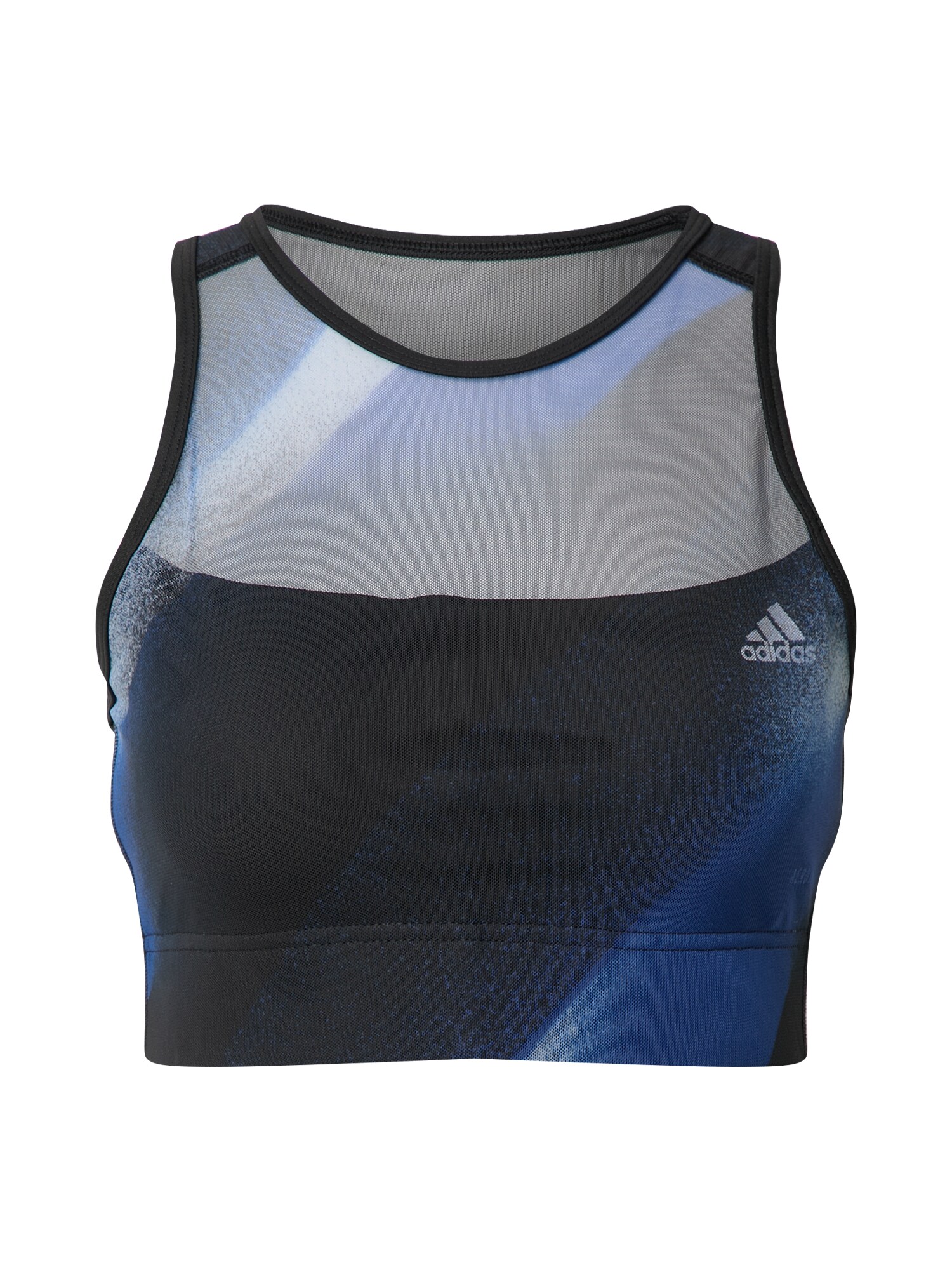 ADIDAS PERFORMANCE Sportinė liemenėlė  balta / juoda / mėlyna / pilka
