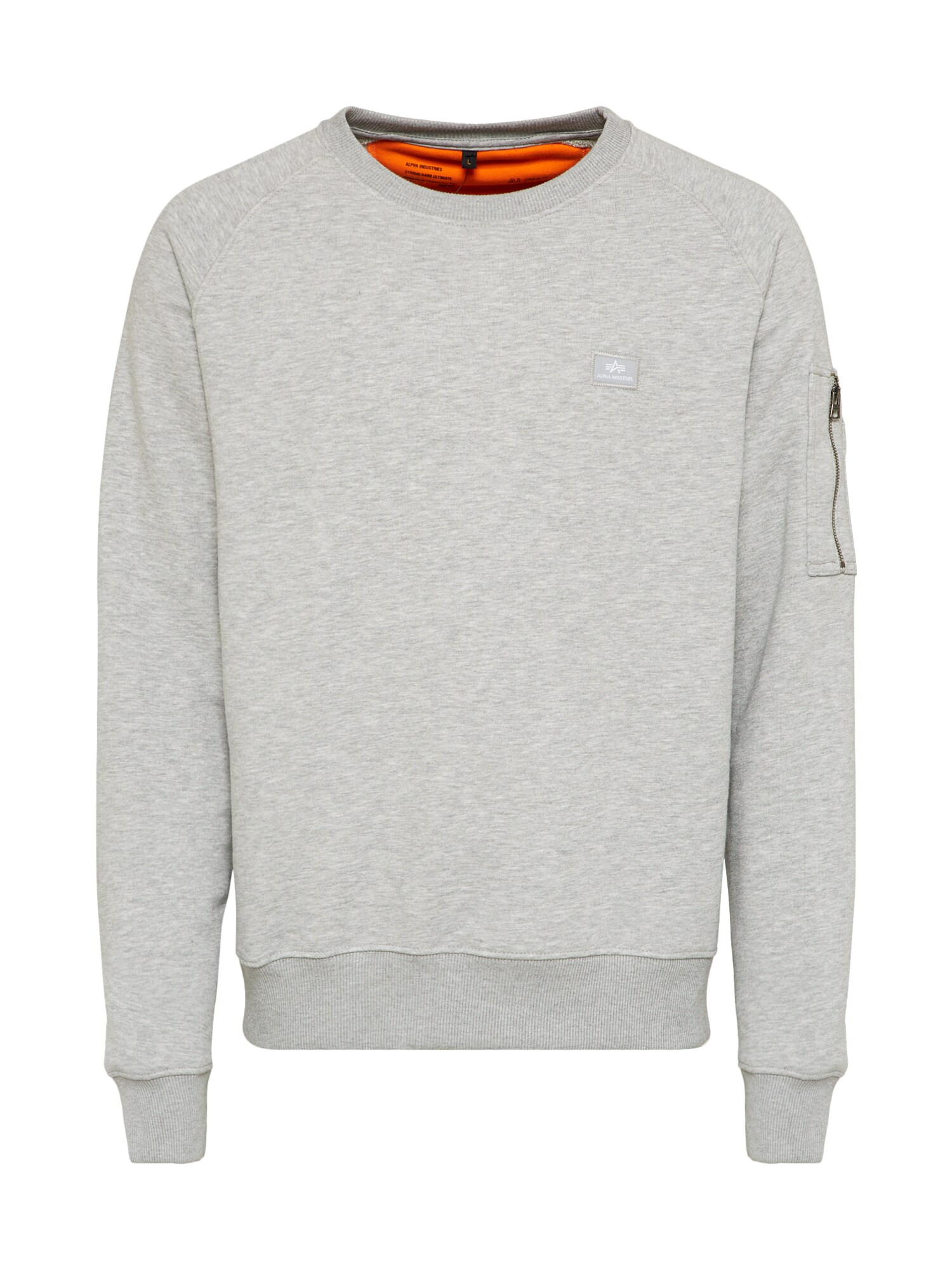 ALPHA INDUSTRIES Megztinis be užsegimo 'X-Fit'  oranžinė / pilka