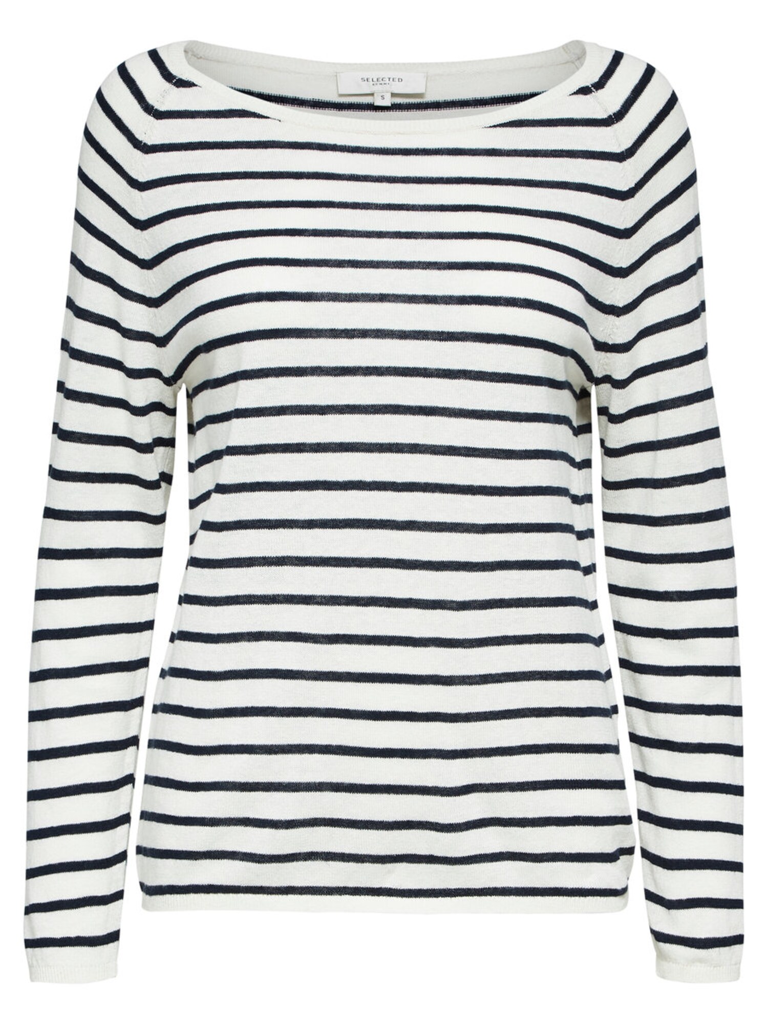 Selected Femme Dames Trui Beige Nachtblauw selected femme kopen in de aanbieding