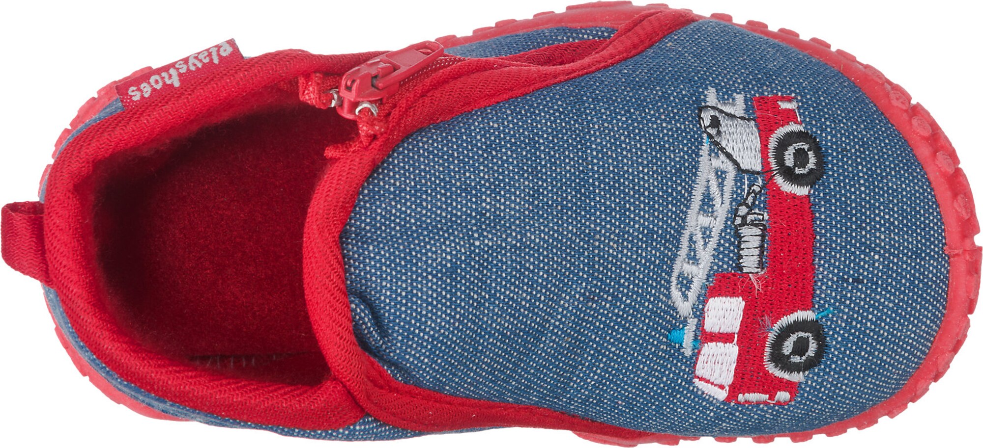 PLAYSHOES Papuče 'Feuerwehr' modrá / červená (obrázok 5)