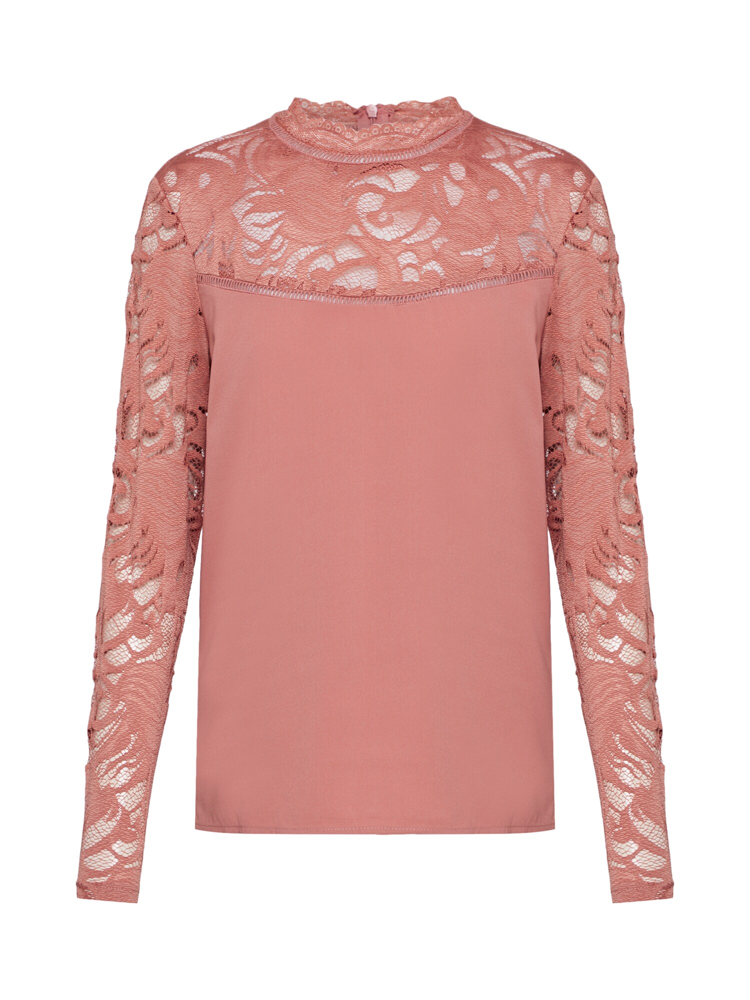 VILA Palaidinė 'VISTASIA L/S SOLID LACE TOP-EV'  smėlio