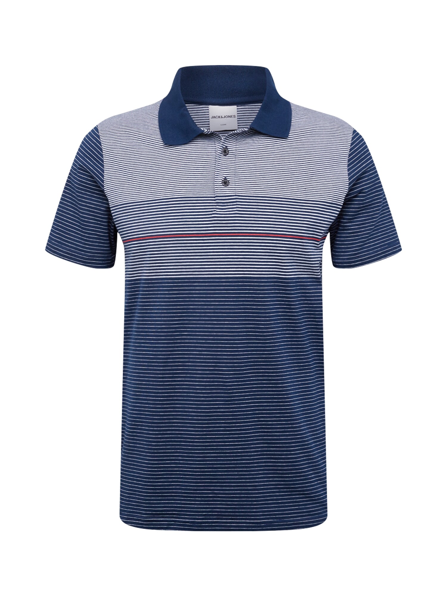 JACK & JONES Marškinėliai  tamsiai mėlyna / balta / koralų splava