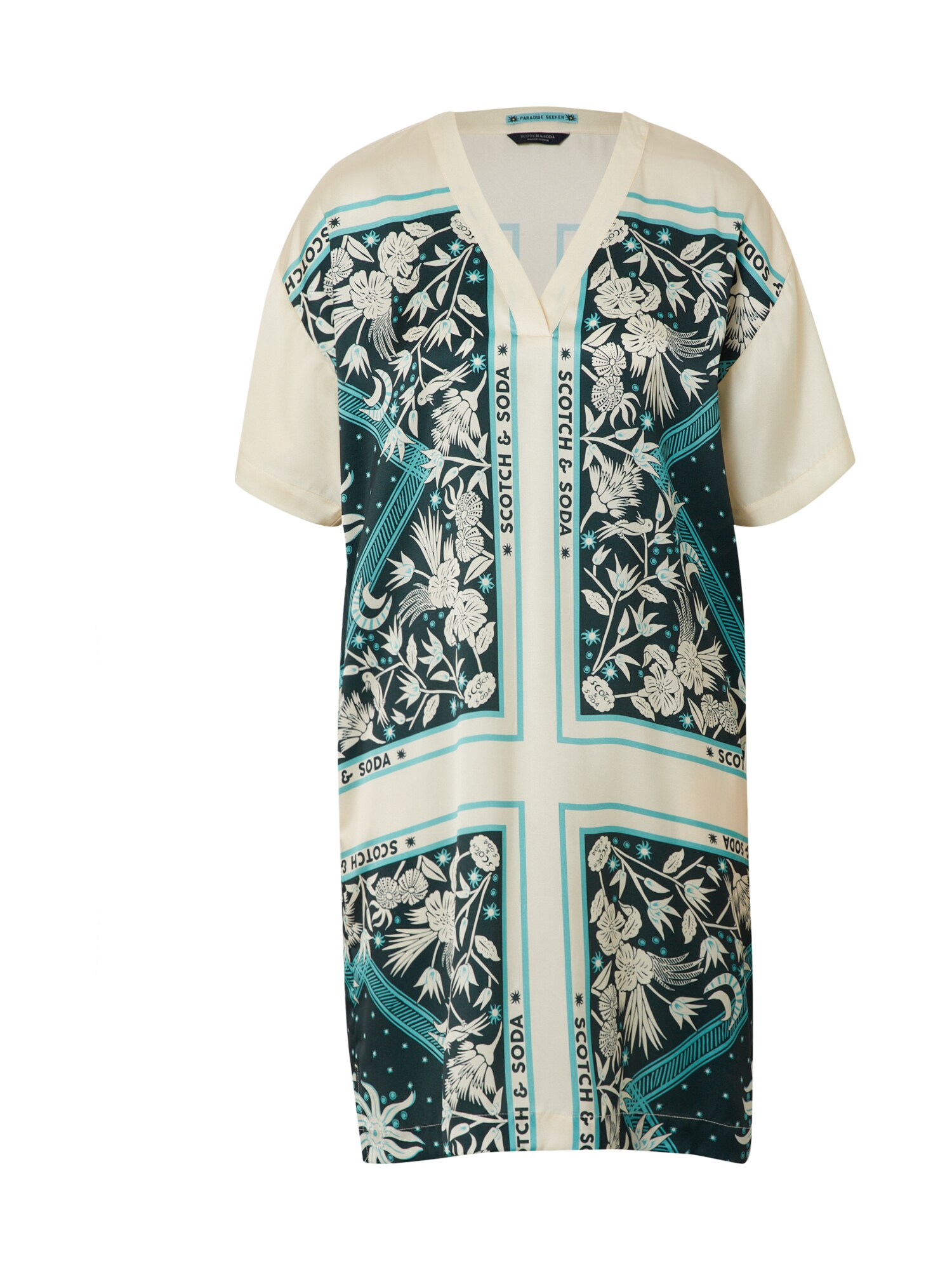 SCOTCH & SODA Suknelė  kremo / šviesiai mėlyna / juoda