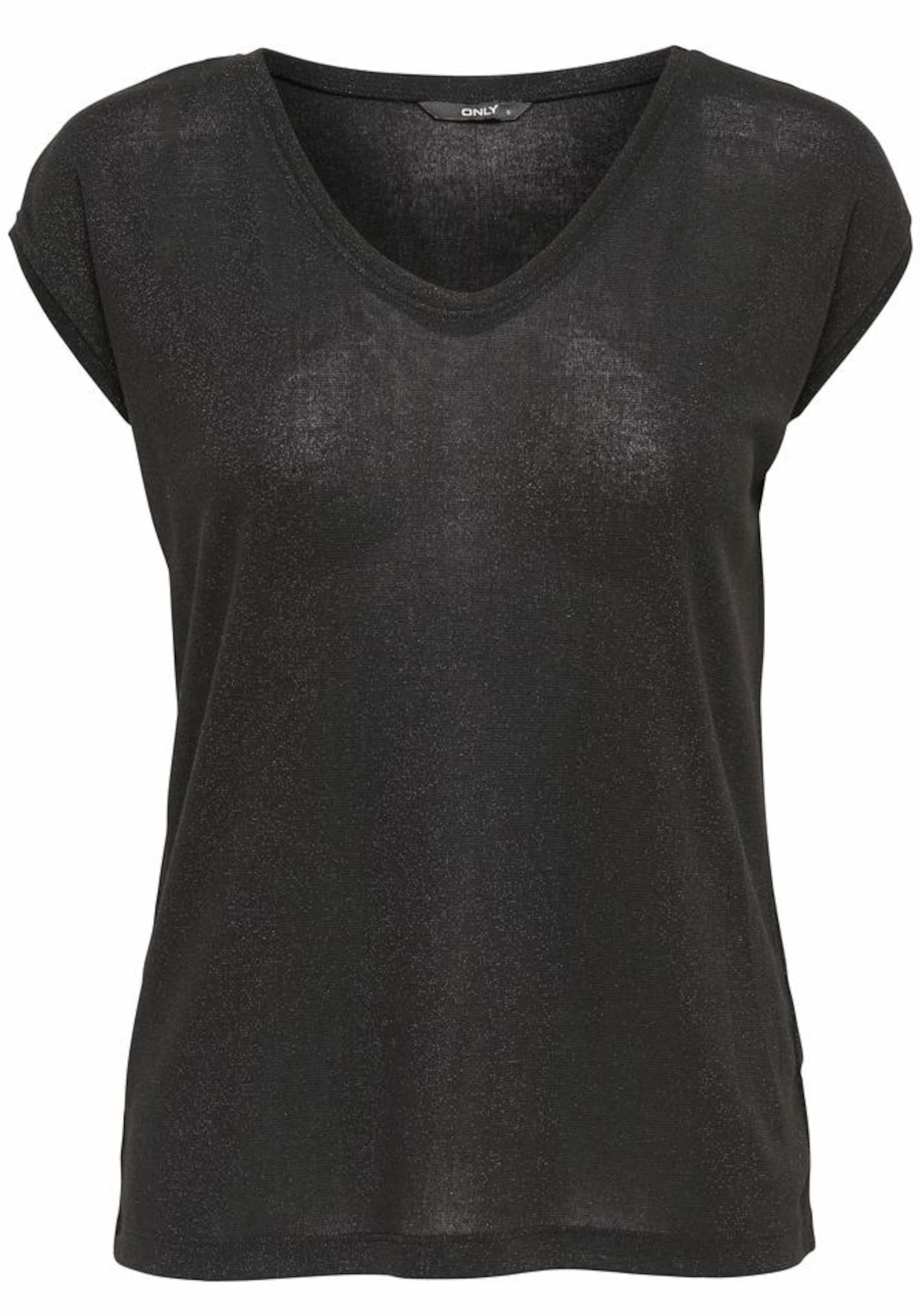 ONLY Onlsilvery S/S V Neck Lurex Top toppar & linnen dam – bild 5