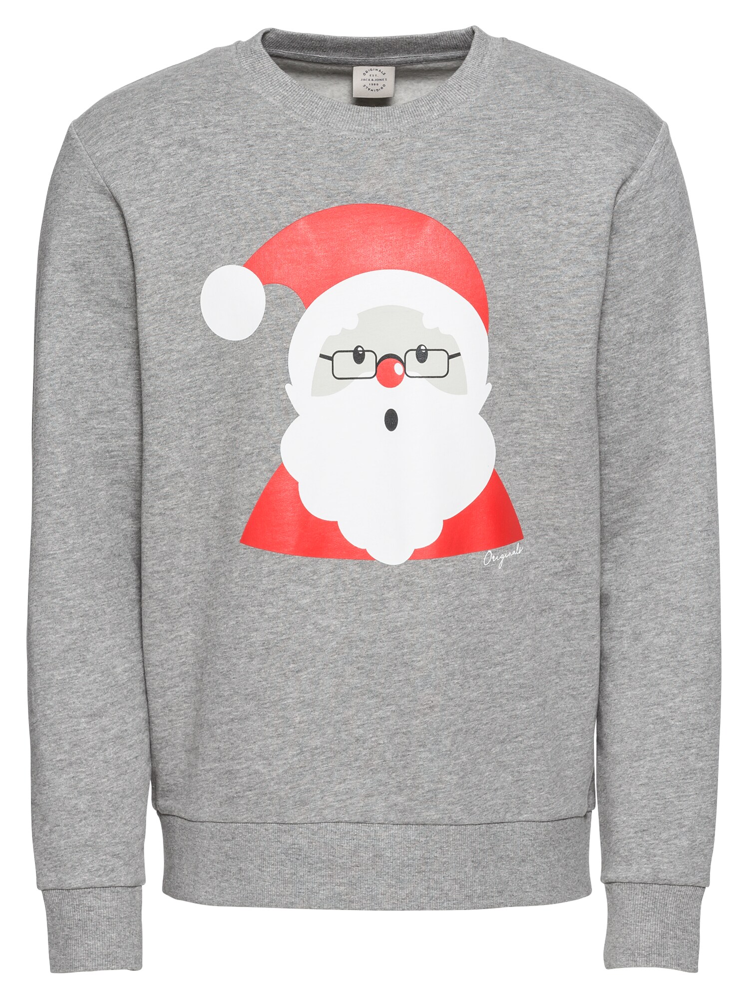 Jack And Jones Heren Sweatshirt Jorkritterxmas Sweat Crew Neck Lichtgrijs jack and jones kopen in de aanbieding