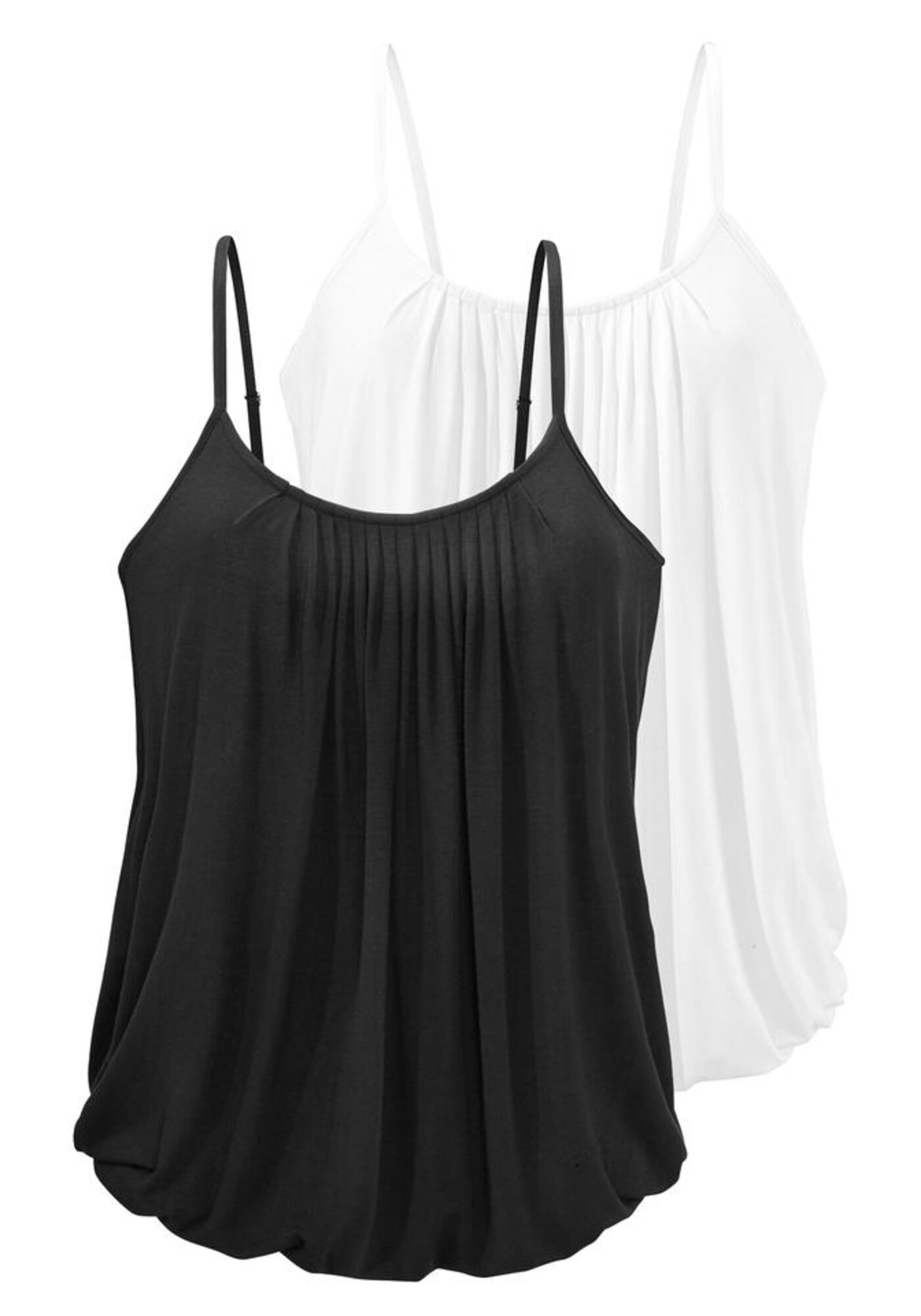 LASCANA Top  negru / alb